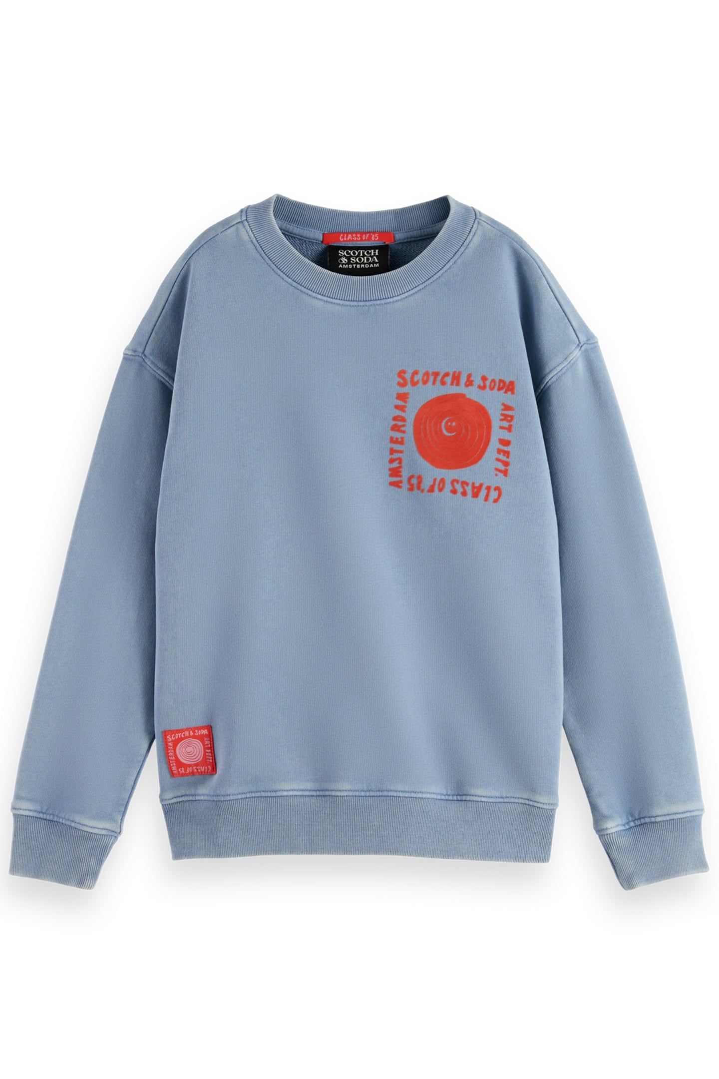 BOY LOOSE-FIT ARTWORK SWEATSHIRT FADED DENIM 1
