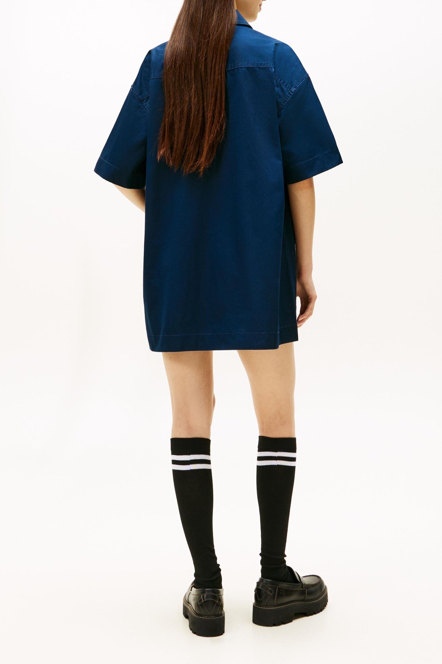 POCKET MINI SHIRT DRESS DARK NIGHT NAVY 2