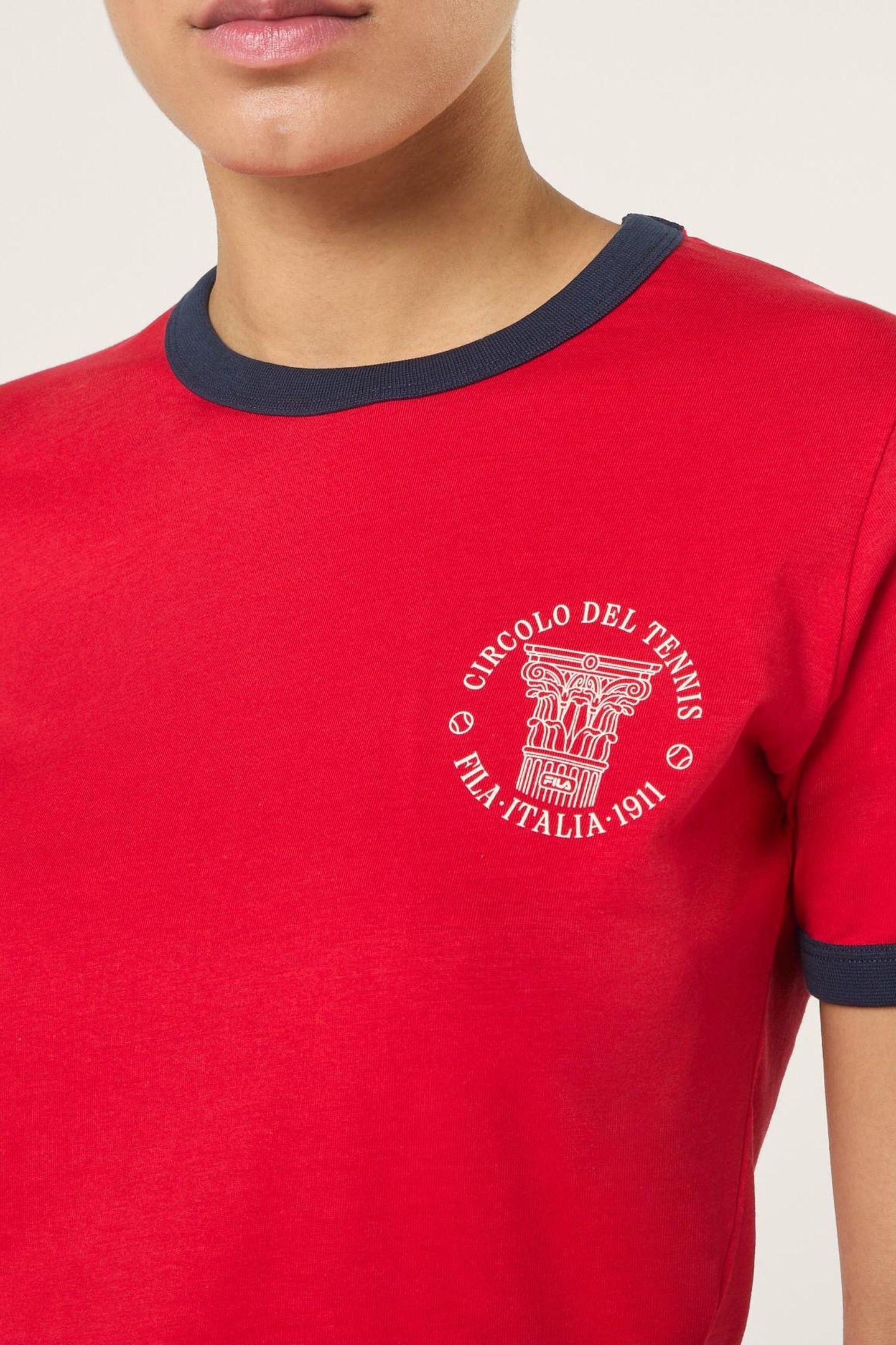 MARLIA REGULAR GRAPHIC RINGER T-SHIRT TRUE RED 2