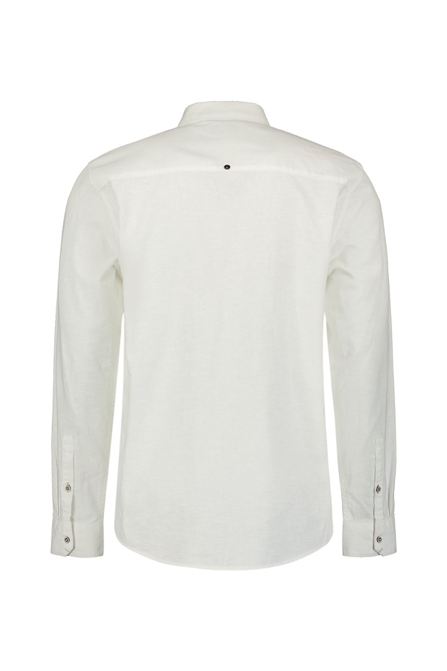 SHIRT SOLID WITH LINEN WHITE 5