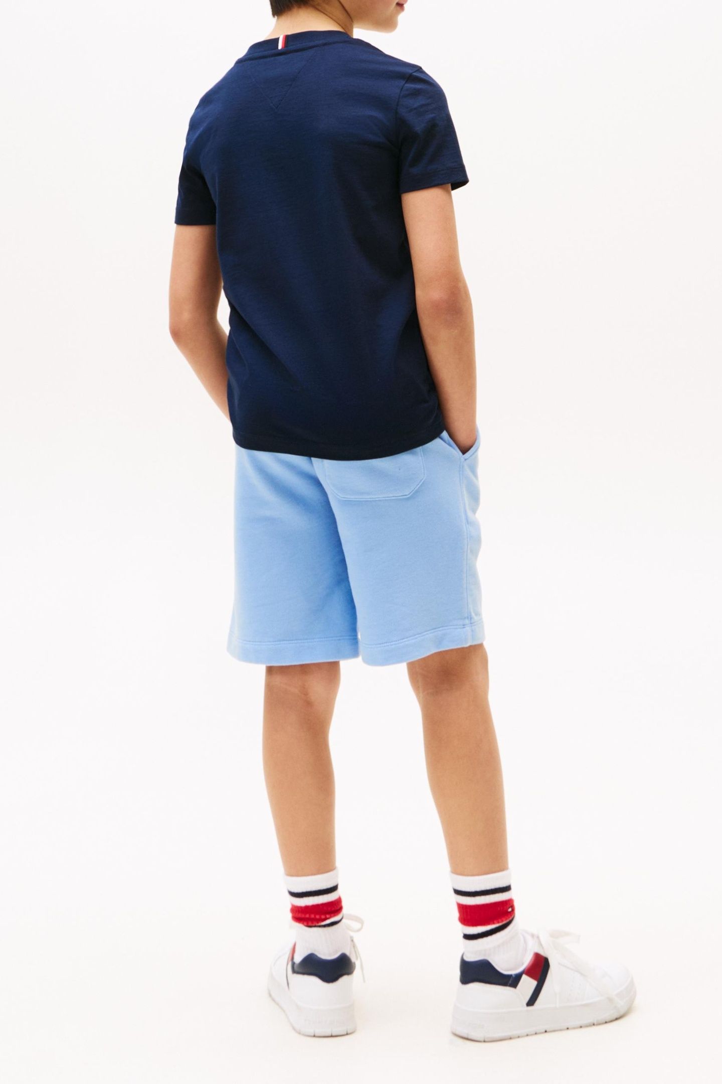 BOYS TOMMY SCRIPT FLAG TEE DARK NIGHT NAVY 3