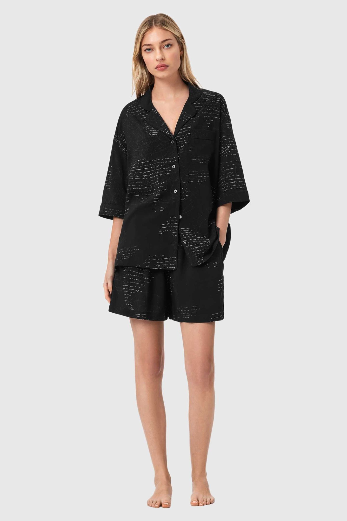 CLEM PJ SET SCRIPT BLACK 2