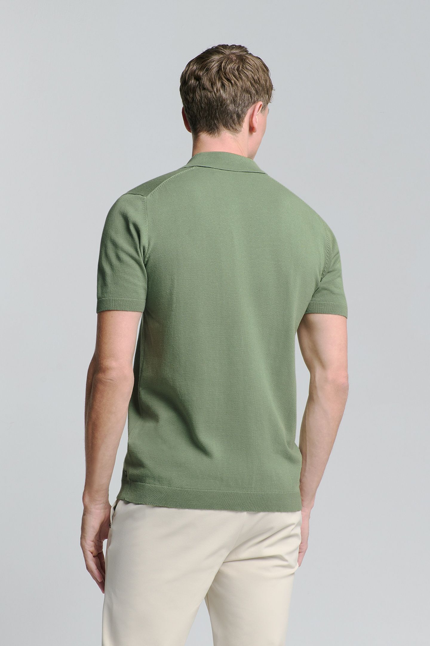 PULLOVER SHORT SLEEVE POLO V SOLID GREEN 3