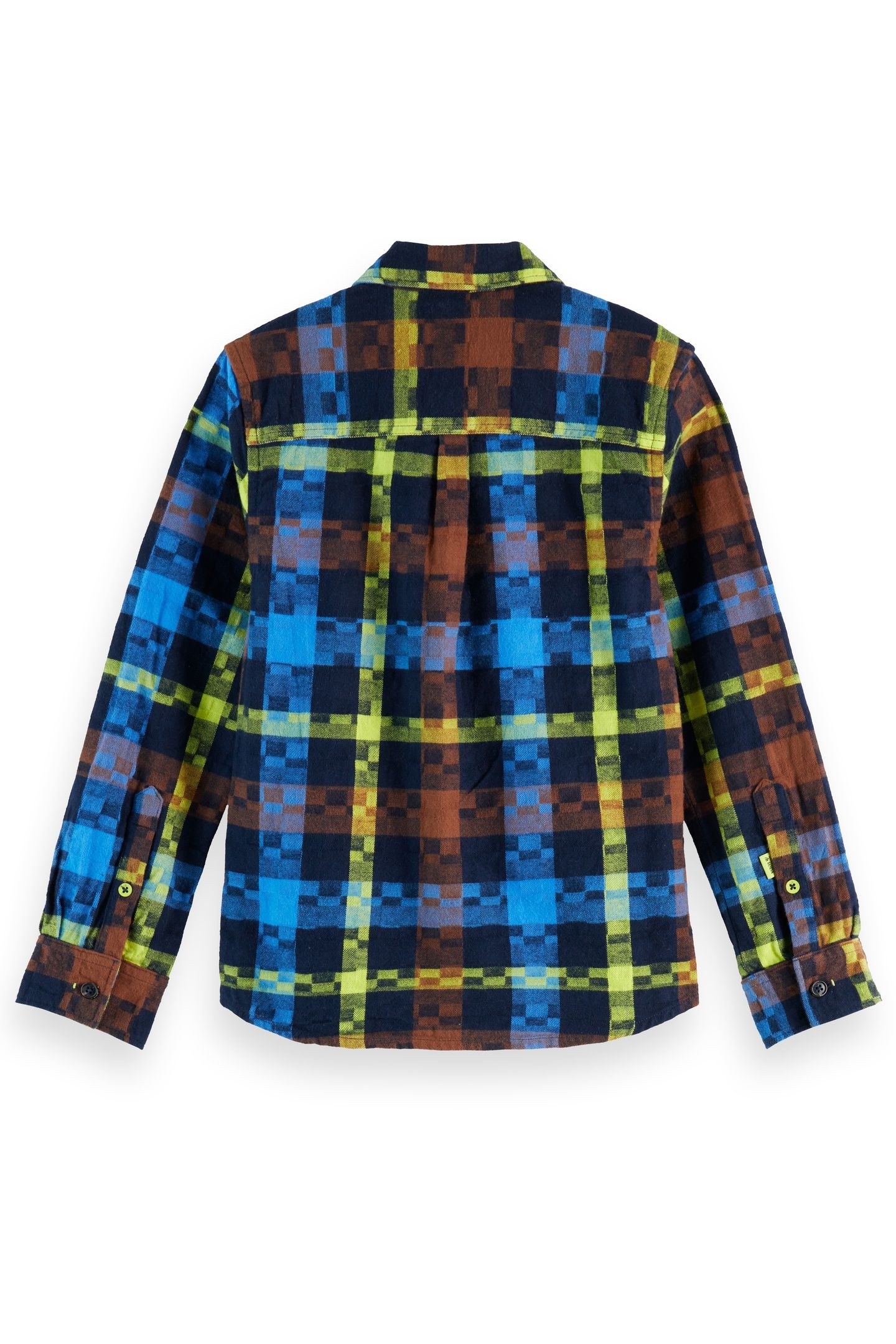 BOY FLANNEL CHECKED SHIRT CAMPANULA/ SKY CAPTAIN/ LIMEAID CH 2