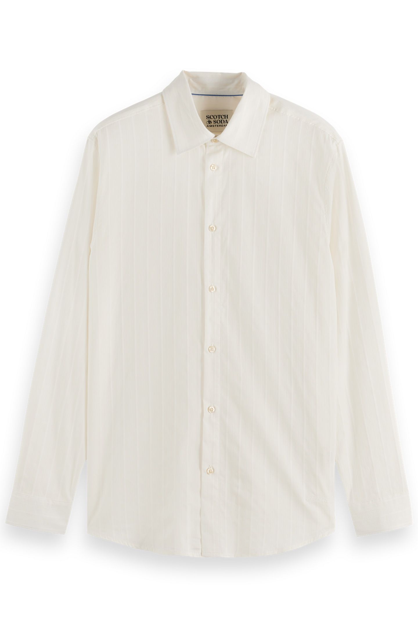 REGULAR FIT DOBBY SHIRT SWAN 1
