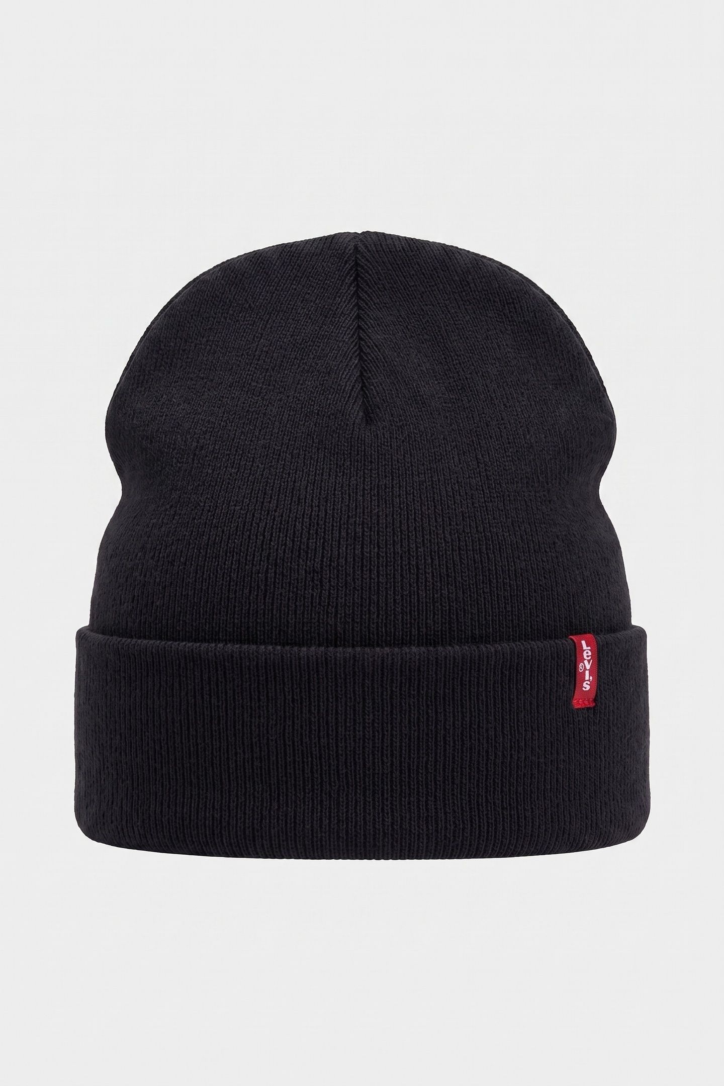 SLOUCHY RED TAB BEANIE 2