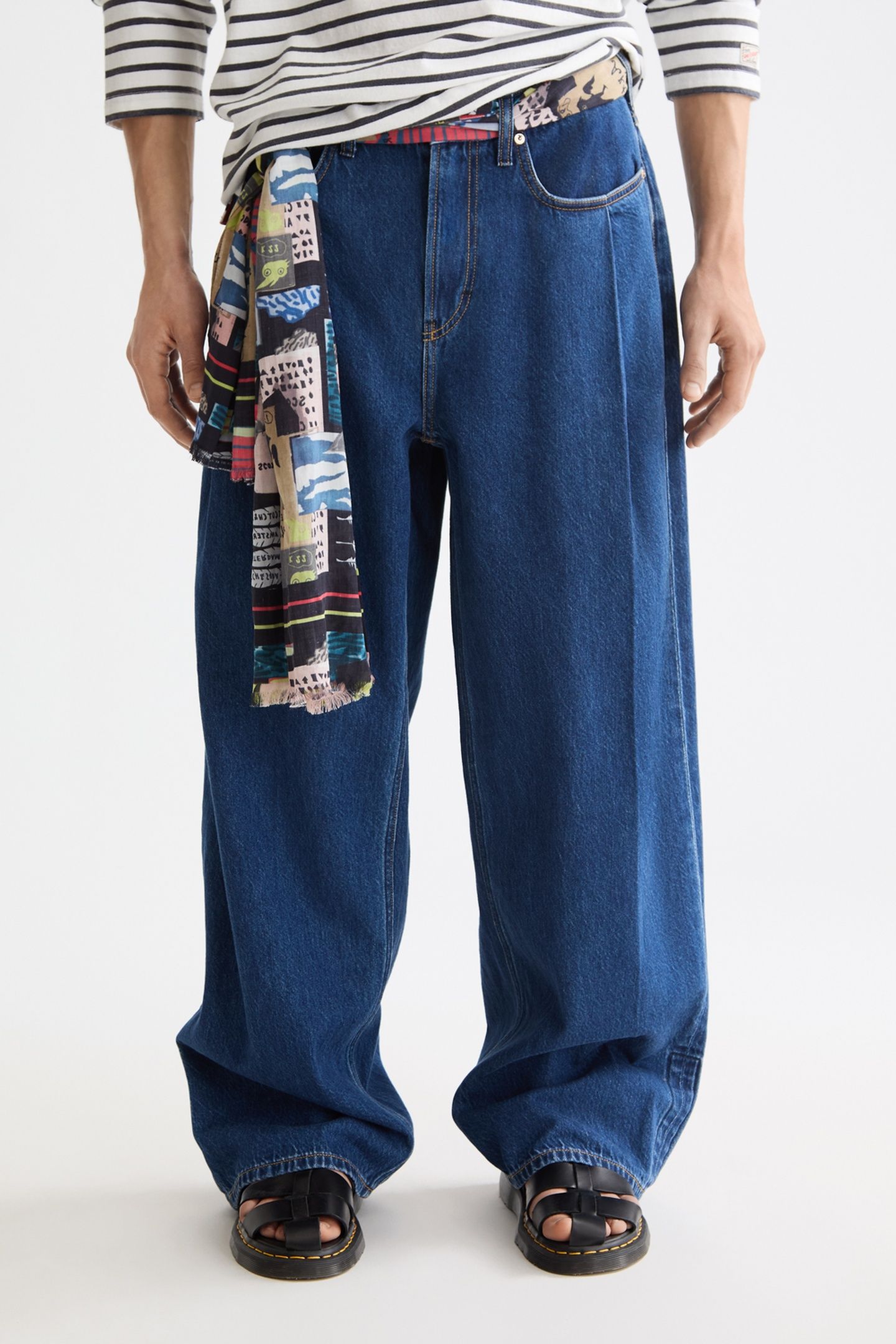 SEASONAL SUPER LOOSE PLEAT FRONT JEANS — FOREVER BLUE FOREVE 2