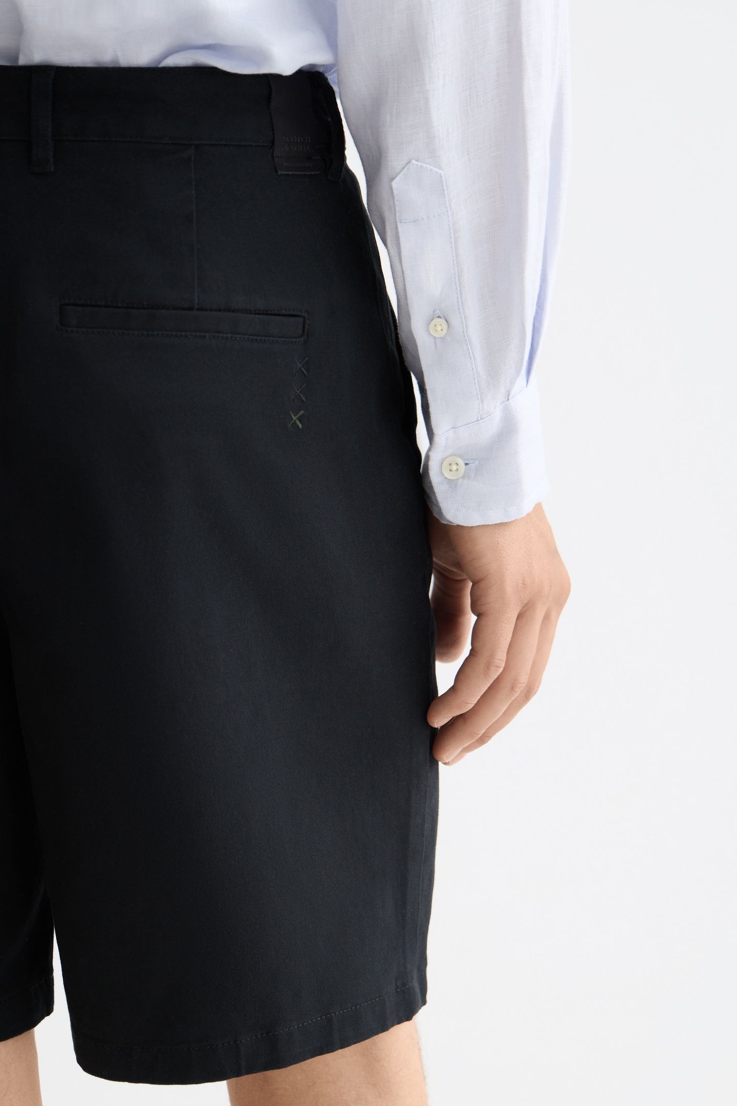 CORE STUART COTTON-BLEND TWILL REGULAR-FIT SHORT BLACK 4