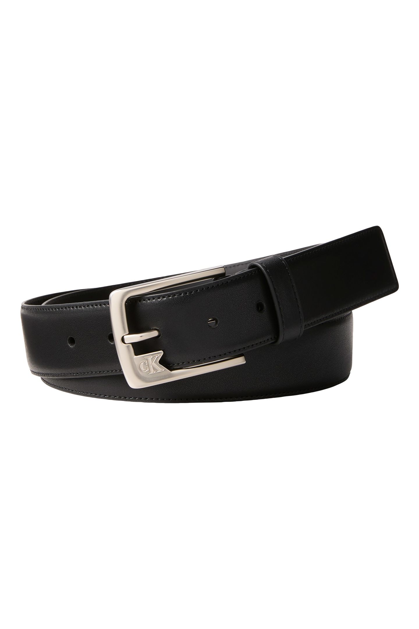 OVAL BUCKLE SHINY BELT BLACK/TUMBLED DEEP GOLD 3