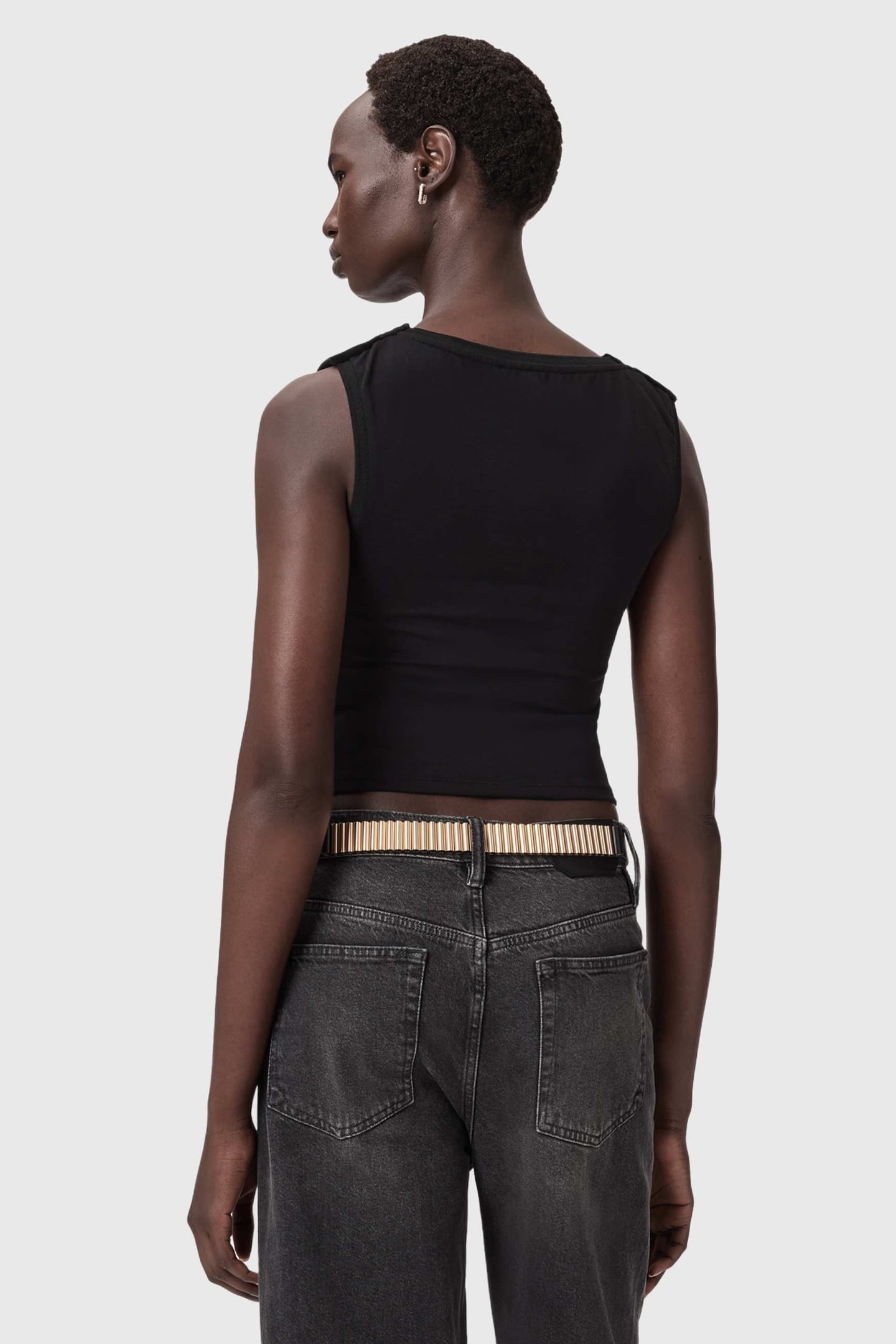 SELIN VELVET VEST BLACK 5
