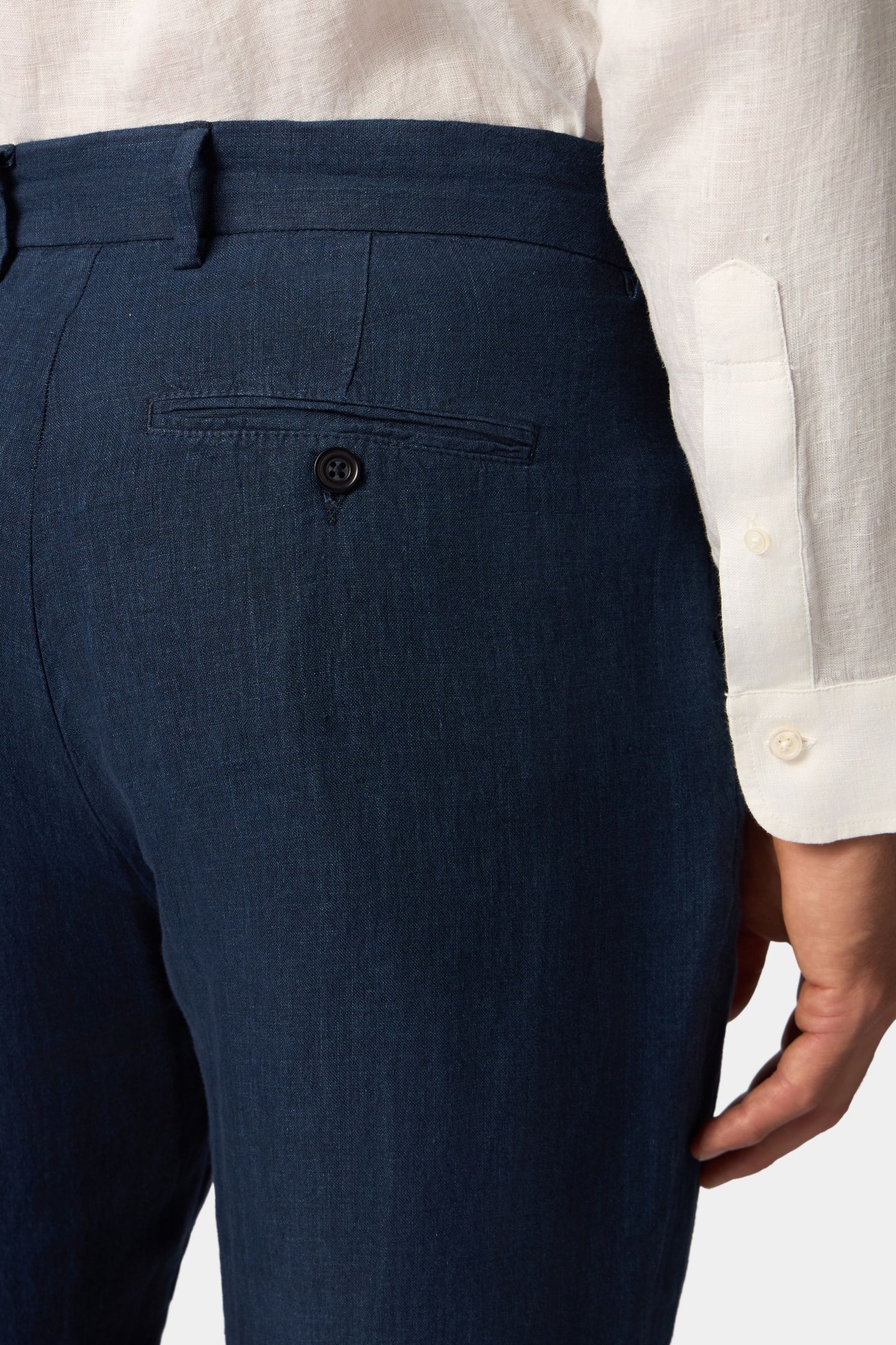 LINEN TROUSERS DARK NAVY 5