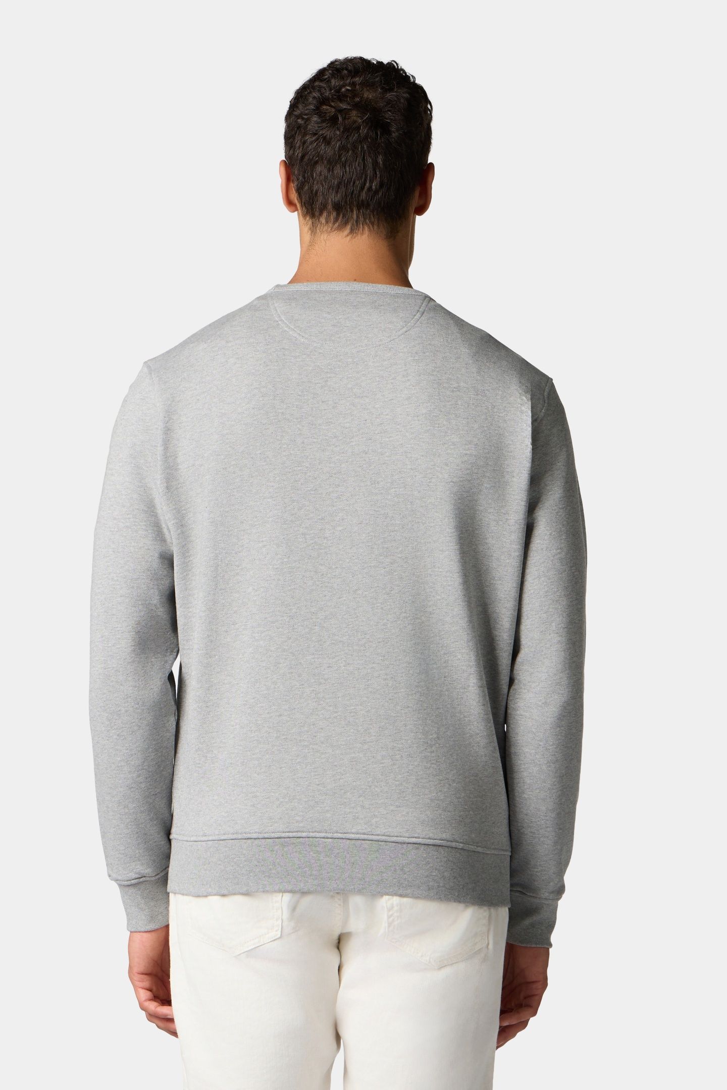 GOLDEN FLEECE EMBROIDERY CREWNECK SWEATSHIRT LIGHT GREY 3