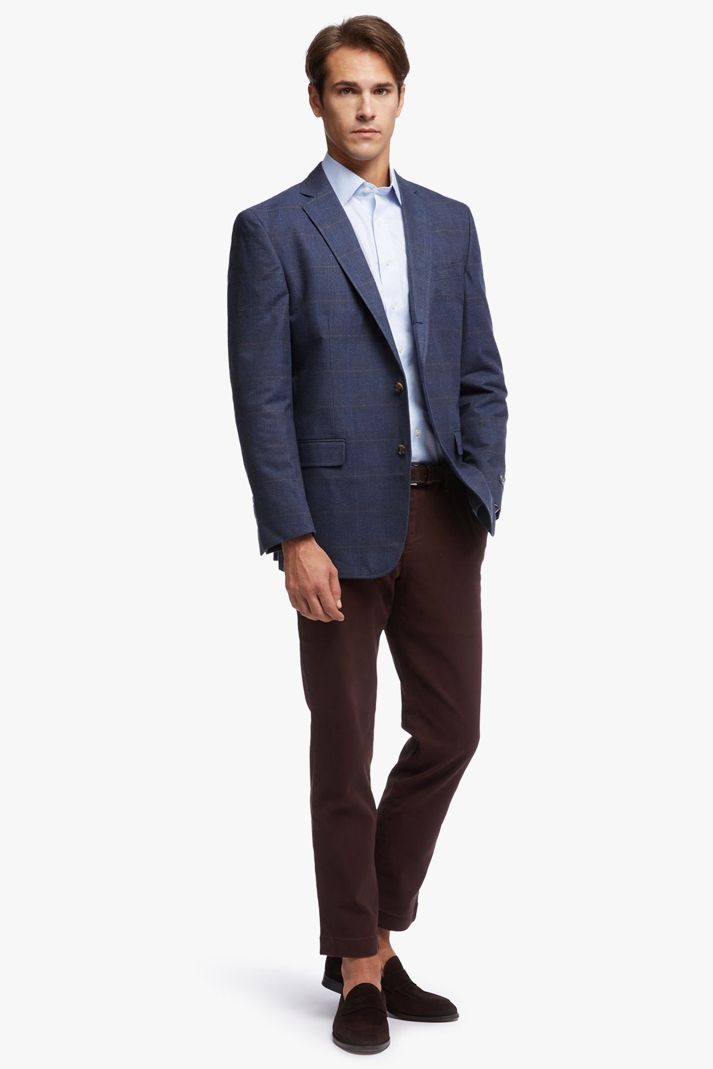 REGENT REGULAR-FIT COTTON SPORT COAT BLUE 1