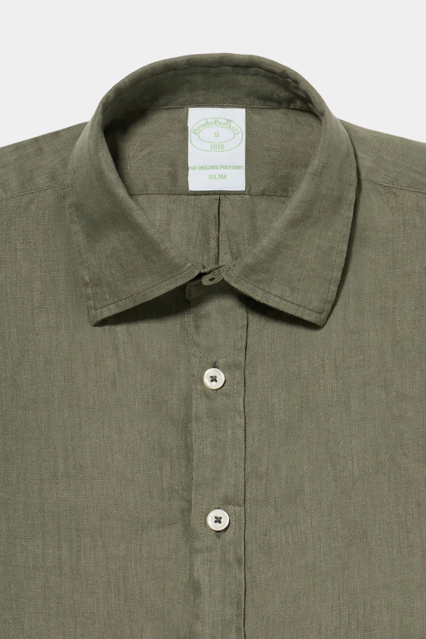 CLASSIC COLLAR SHIRT LINEN BROWN 4