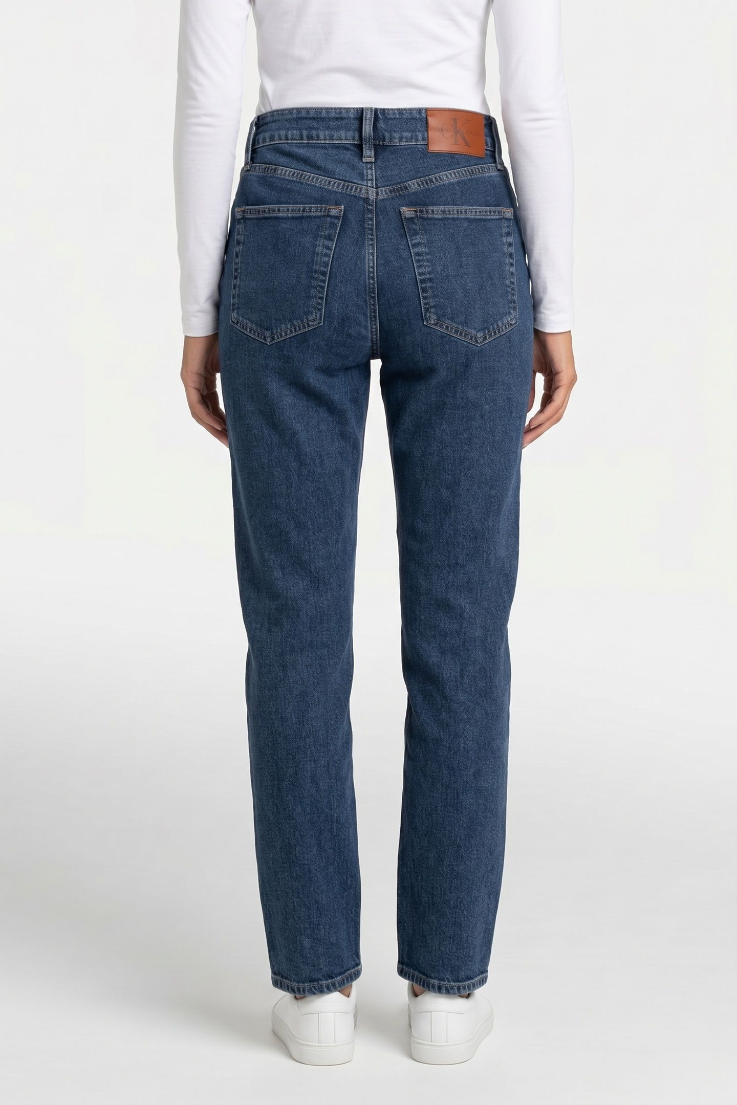 EU HIGH RISE STRAIGHT JEANS DESTROYED SEA 2