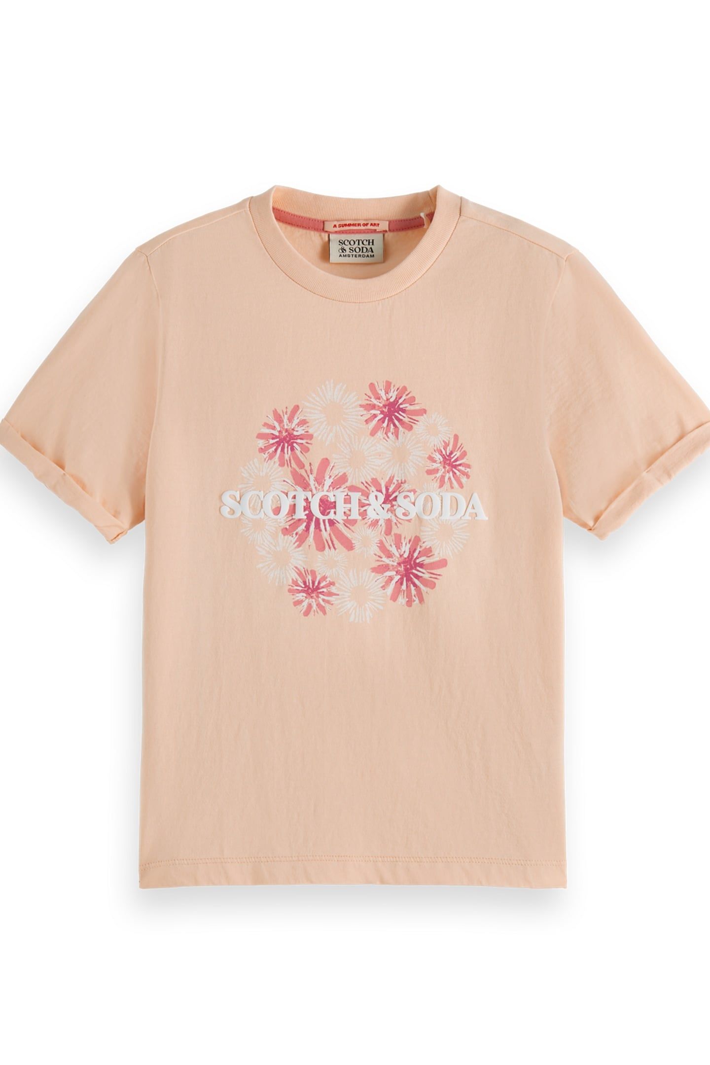 GIRL RELAXED-FIT GARMENT-DYED T-SHIRT WITH FRONT ARTWORK POW 1