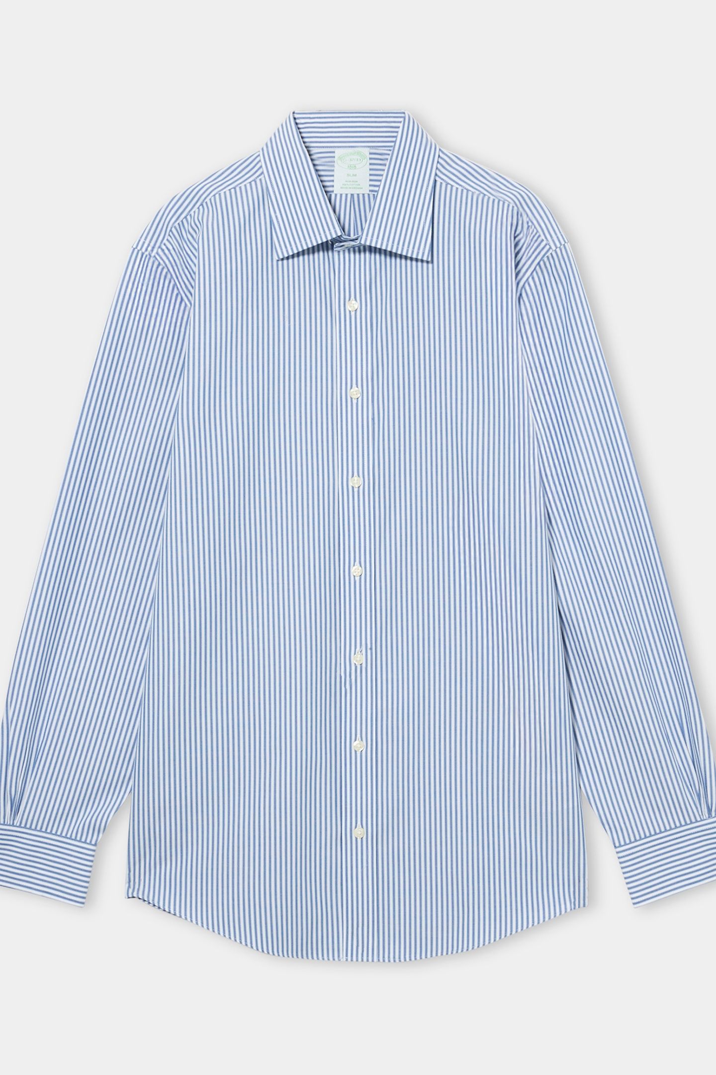 NON-IRON SLIM FIT SHIRT WITH AINSLEY COLLAR NAVY 3