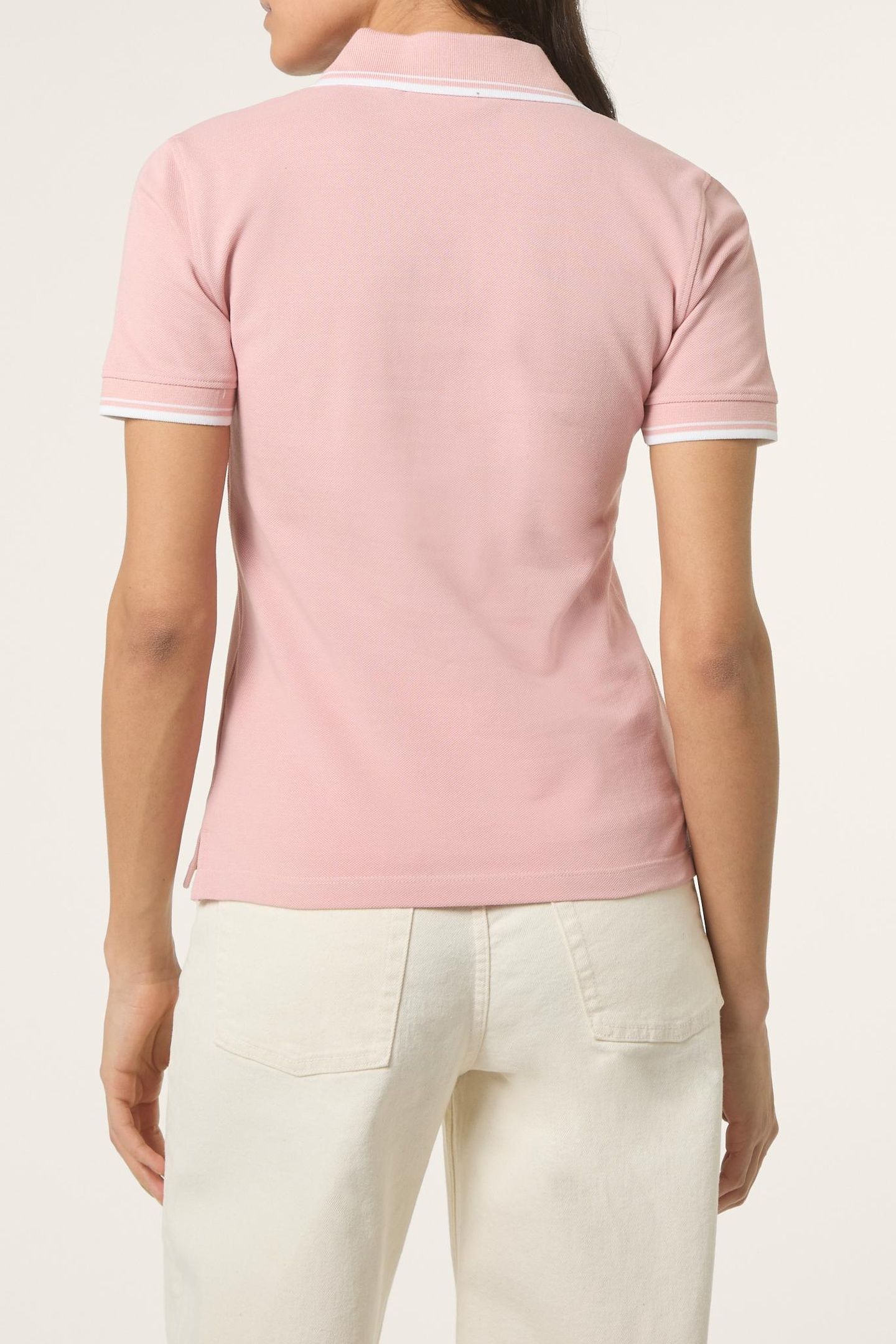 BIELLA SLIM TIPPED POLO SHIRT MELLOW ROSE 3