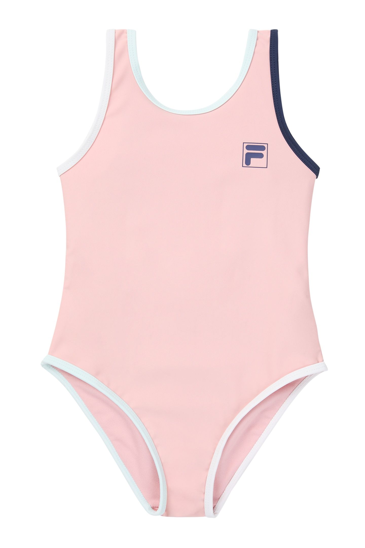 PRATOLINO LOGO SCOOP BACK SWIMSUIT MELLOW ROSE 1