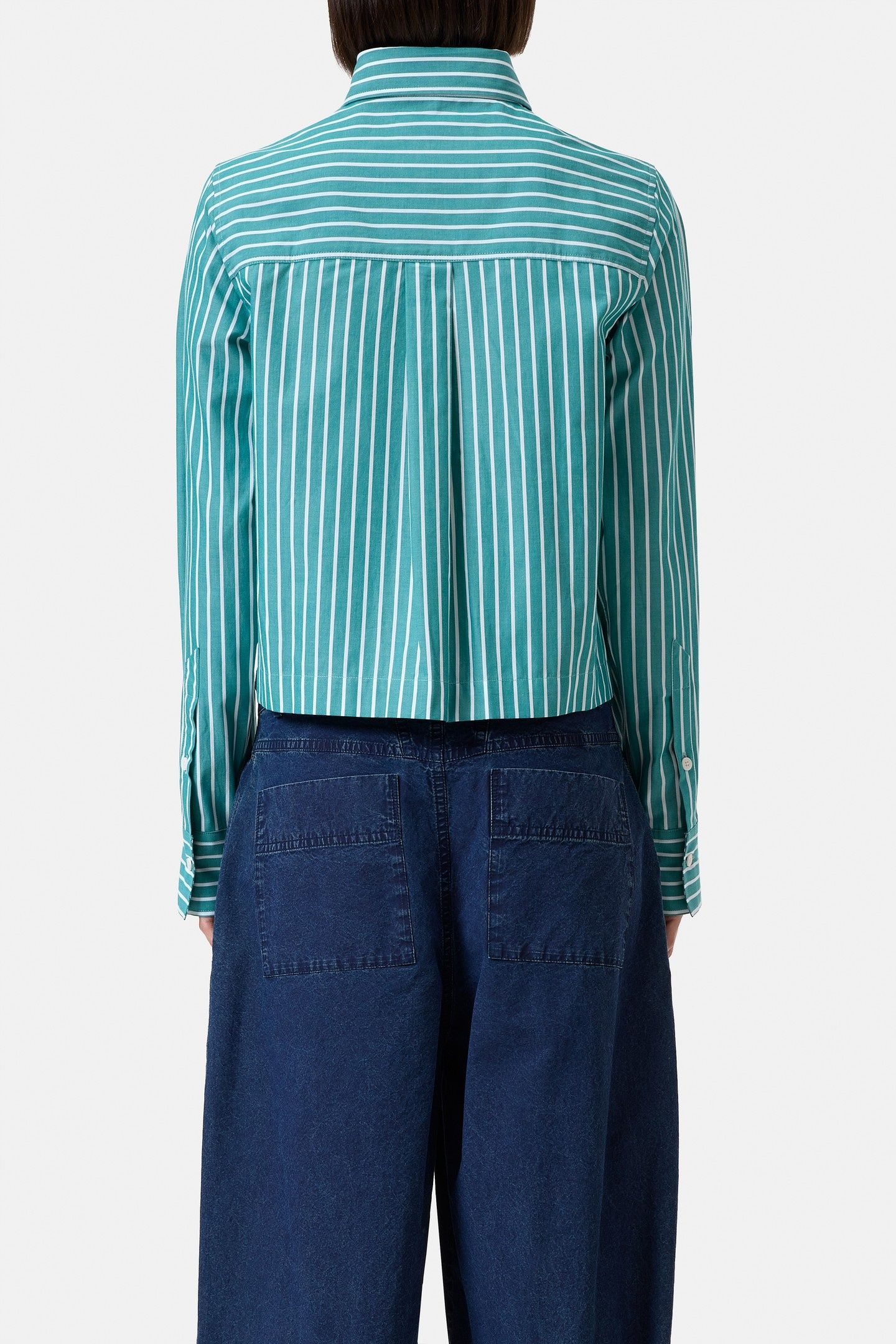CROPPED CLASSIC SHIRT MEADOW GREEN 2