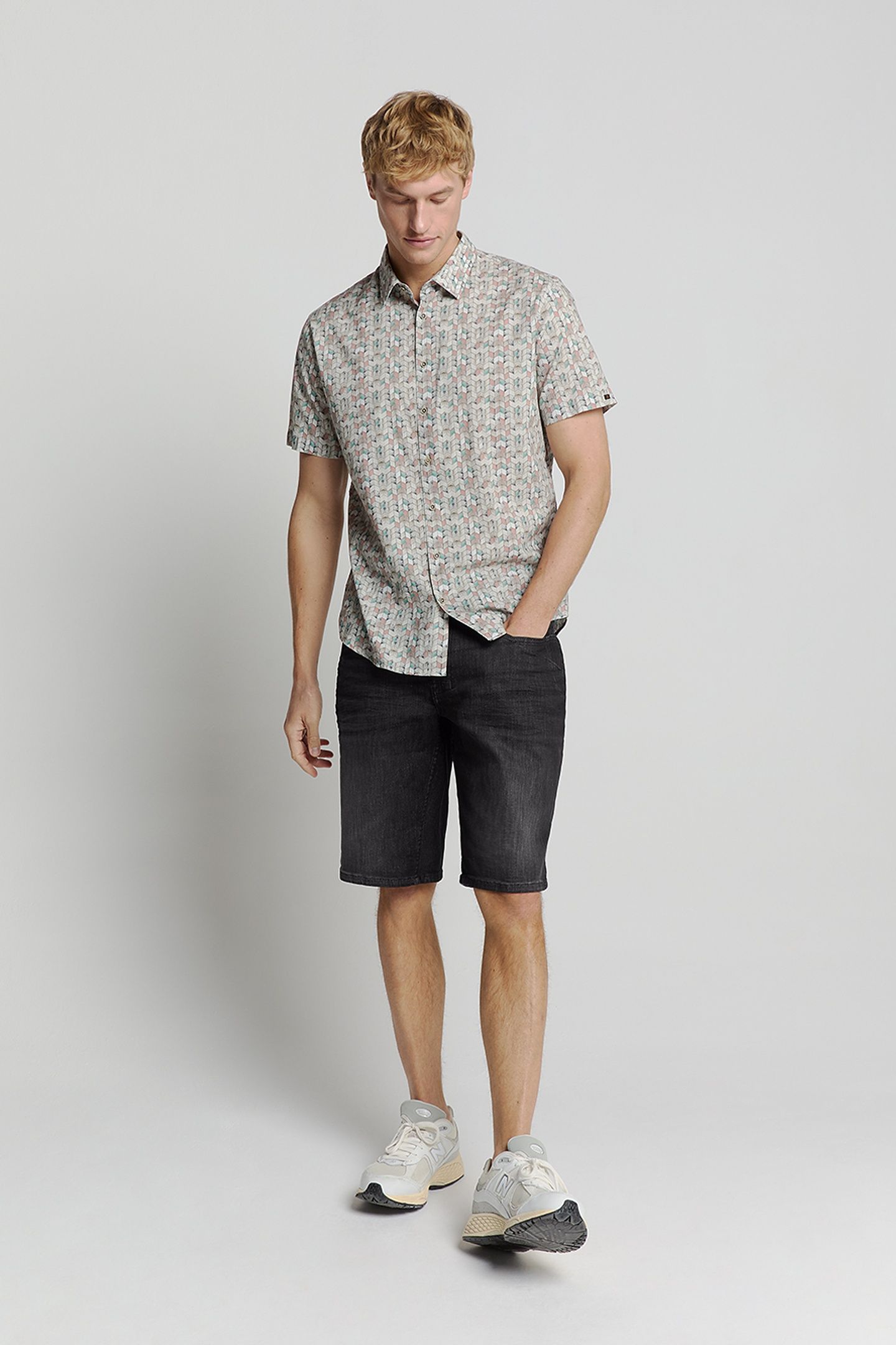 SHORT DENIM STRETCH BLACK DENIM 1