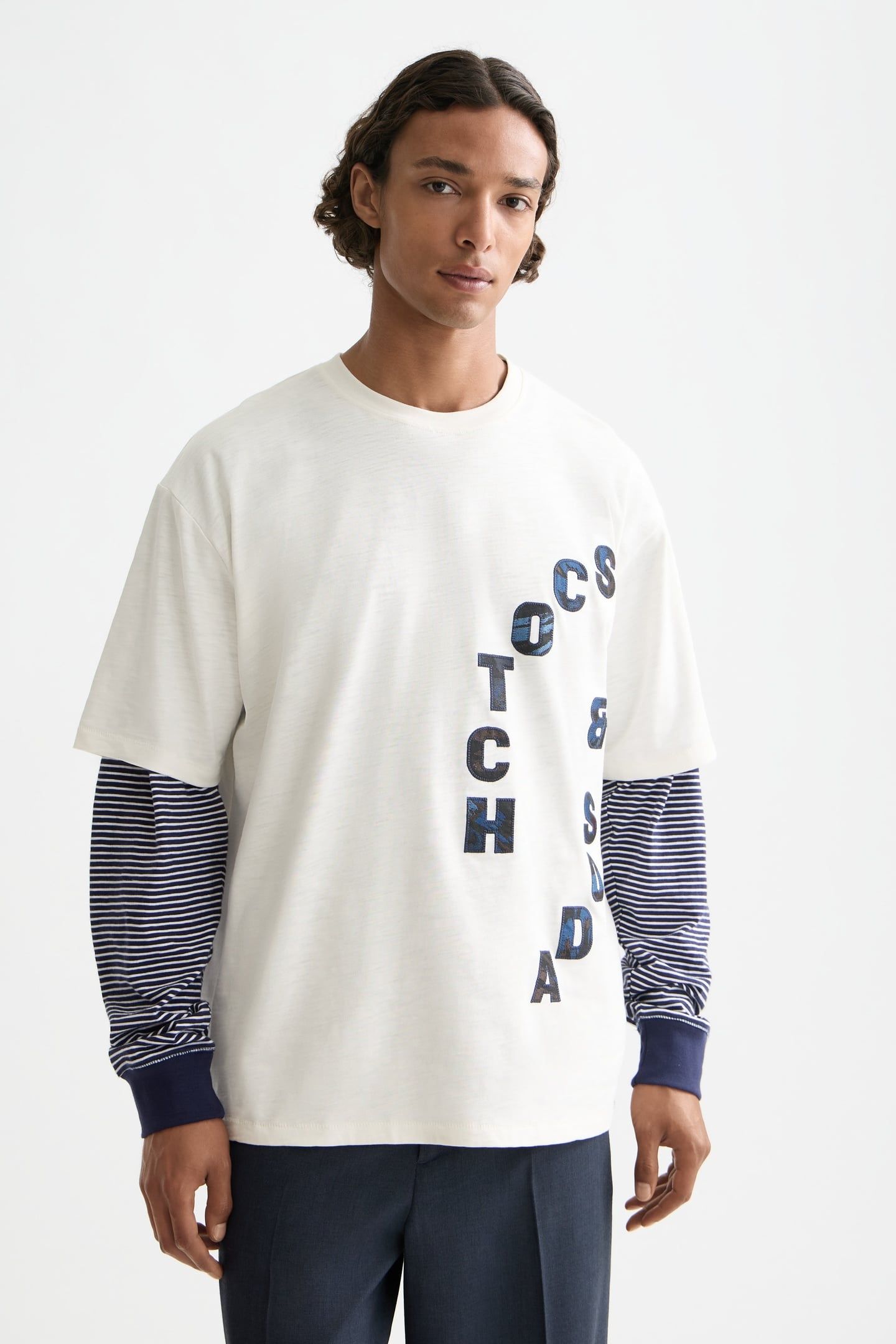 LOOSE FIT APPLIQUE T-SHIRT EGGNOG 1