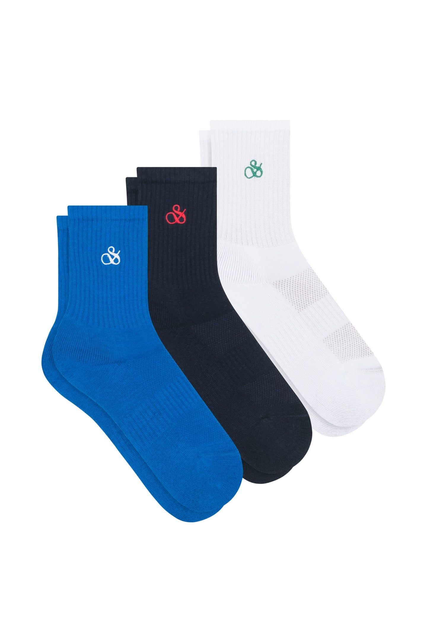 BOY 3PK BOYS 1/2 TERRY CREW BLUE 2
