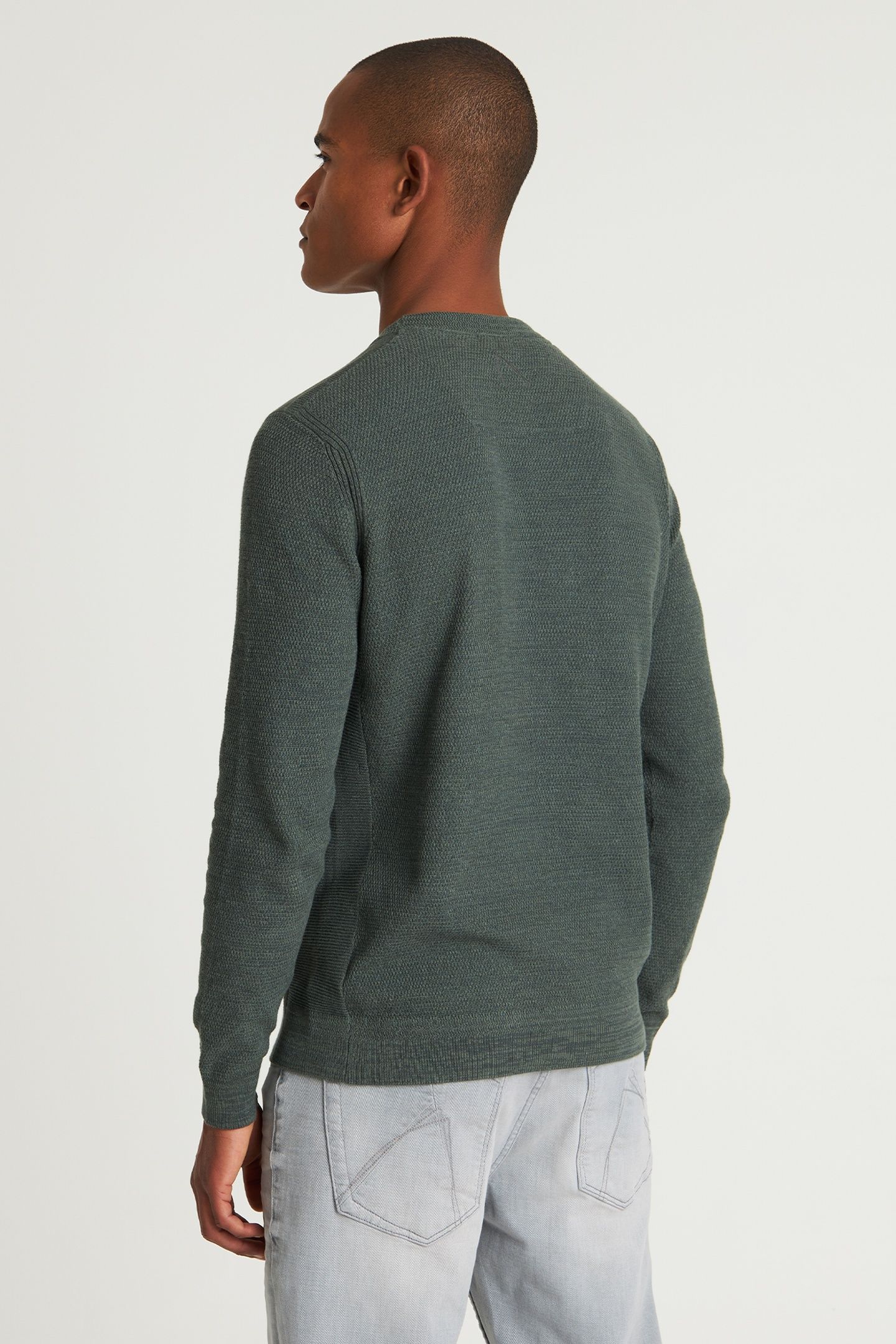 BASAL MIXED PULLOVER BALSAM GREEN 2