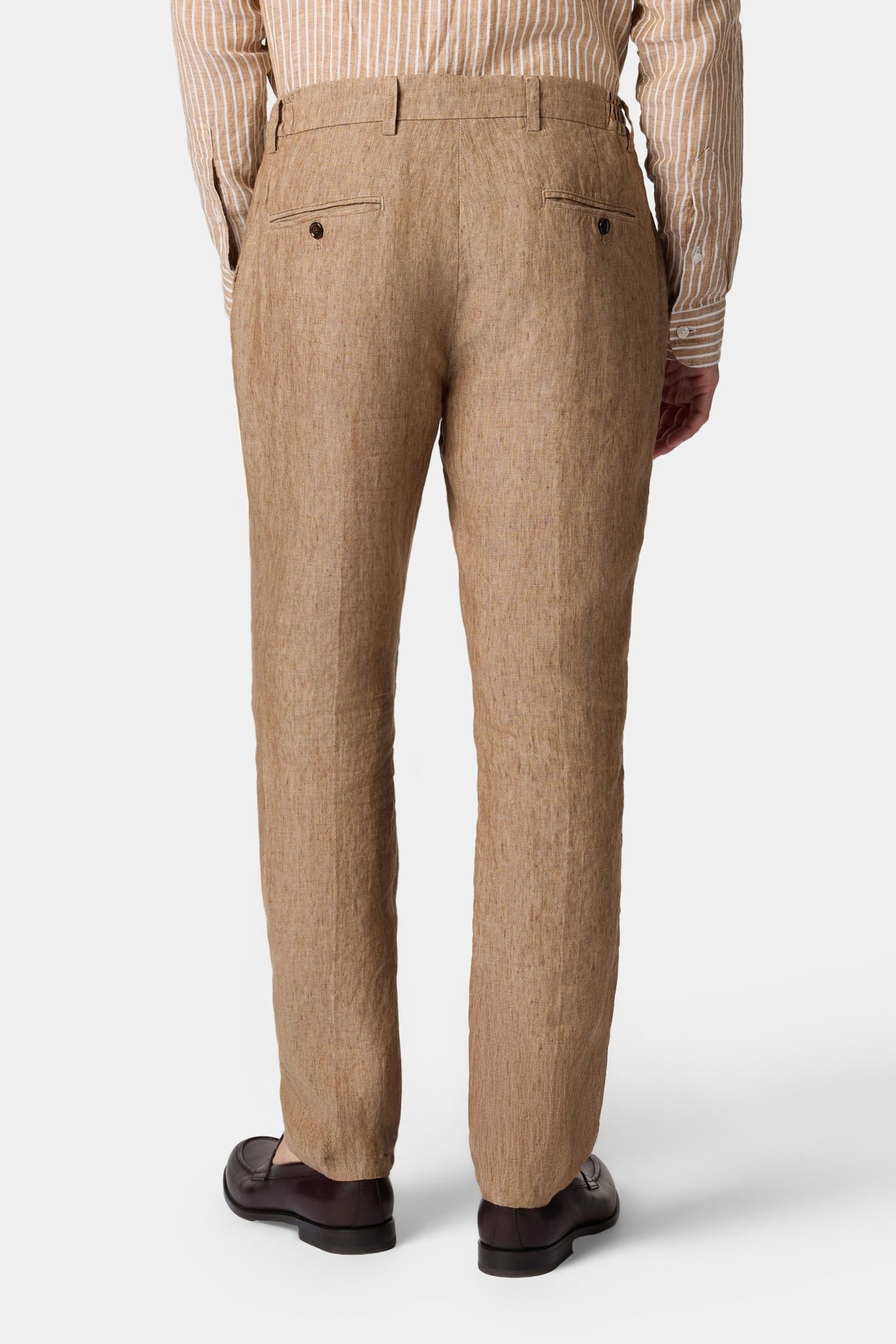 LINEN TROUSERS LIGHT BROWN 3