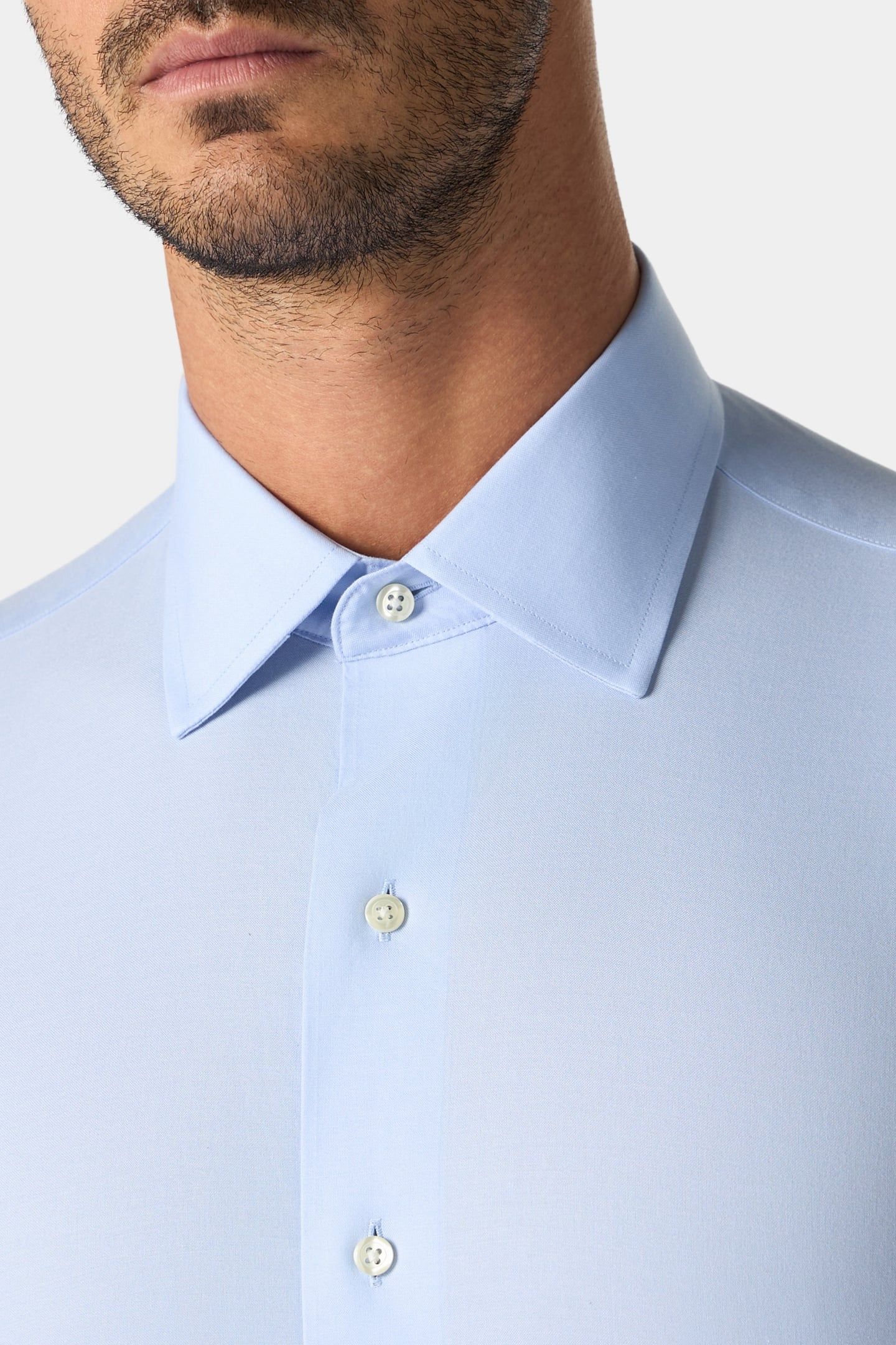 REGULAR FIT NON-IRON STRETCH PINPOINT SHIRT WITH AINSLEY COL 5