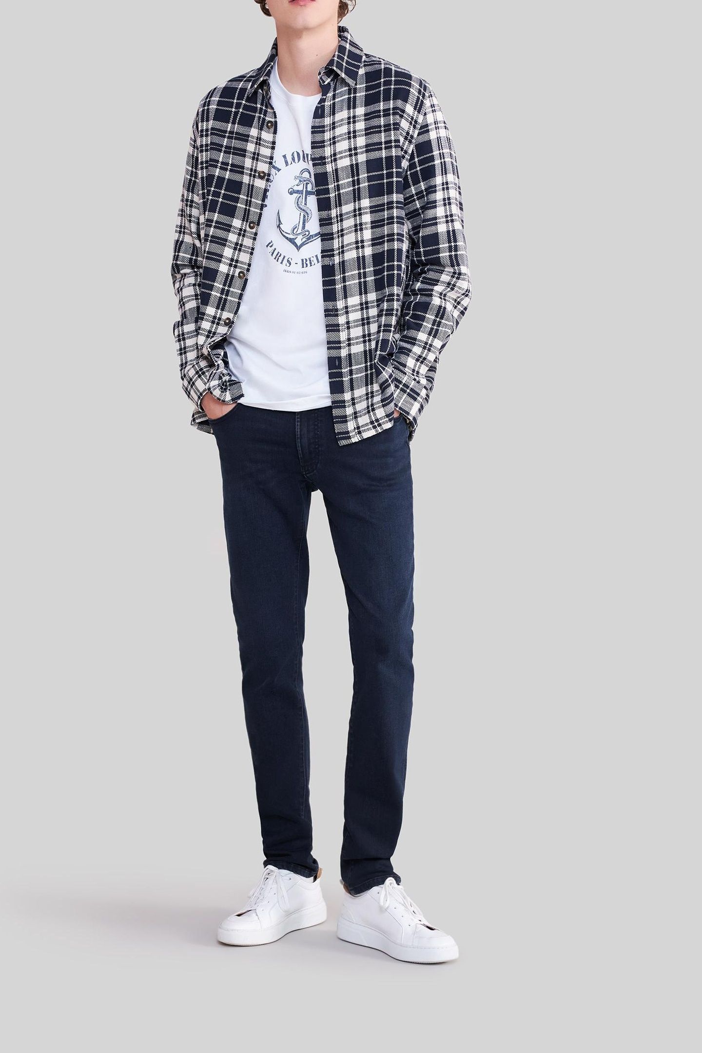 DARK NAVY WATERLESS ZIGGY SLIM JEANS 1