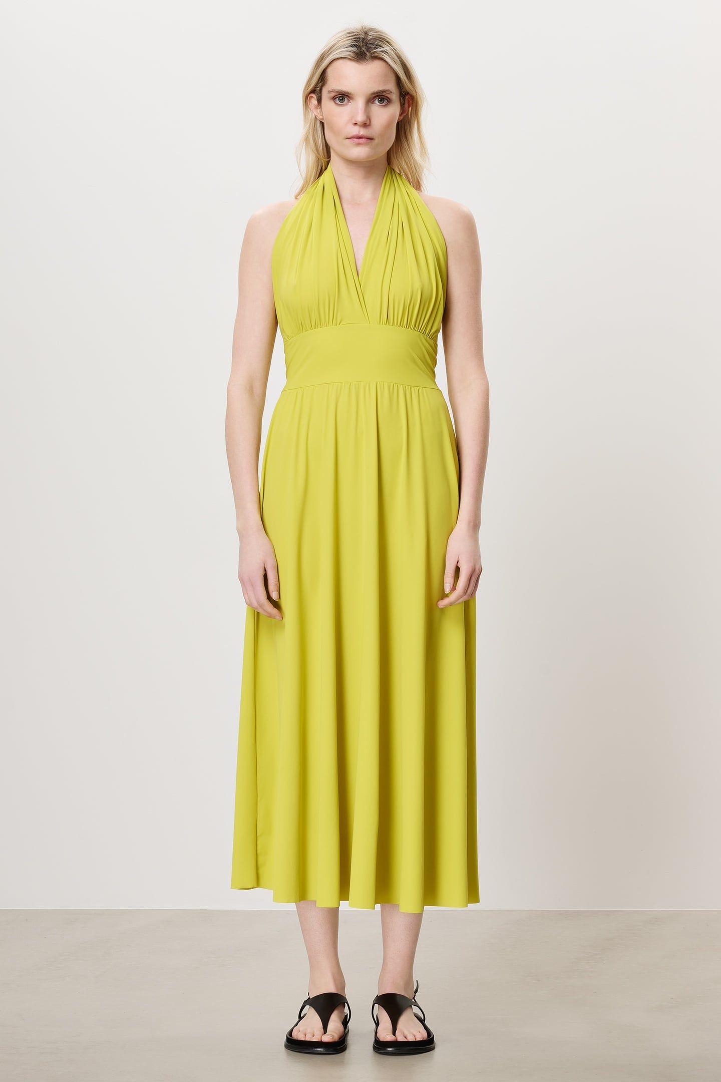 CANNES DRESS LIME GREEN 1