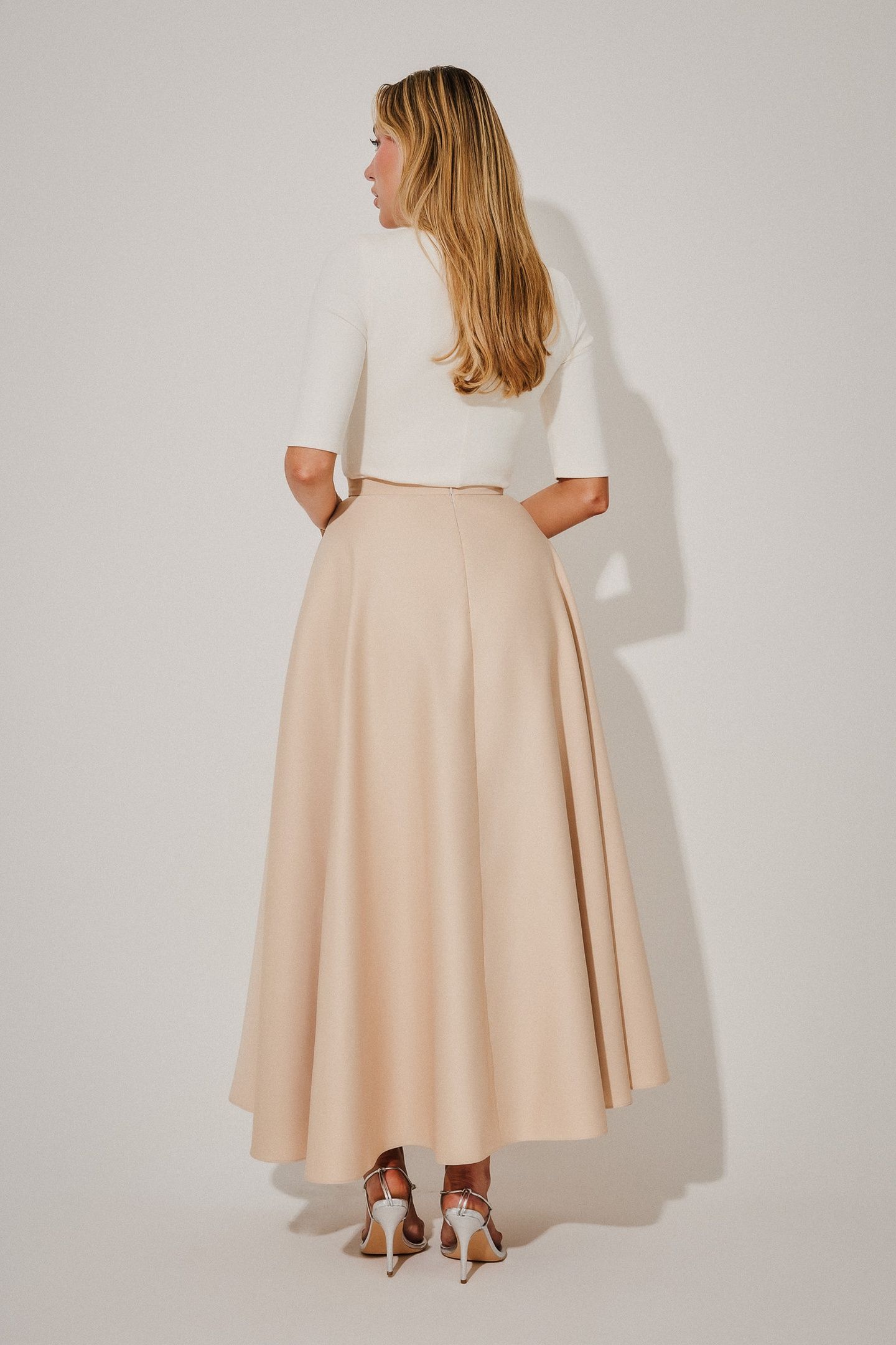 SATIN SKIRT CREAM 2