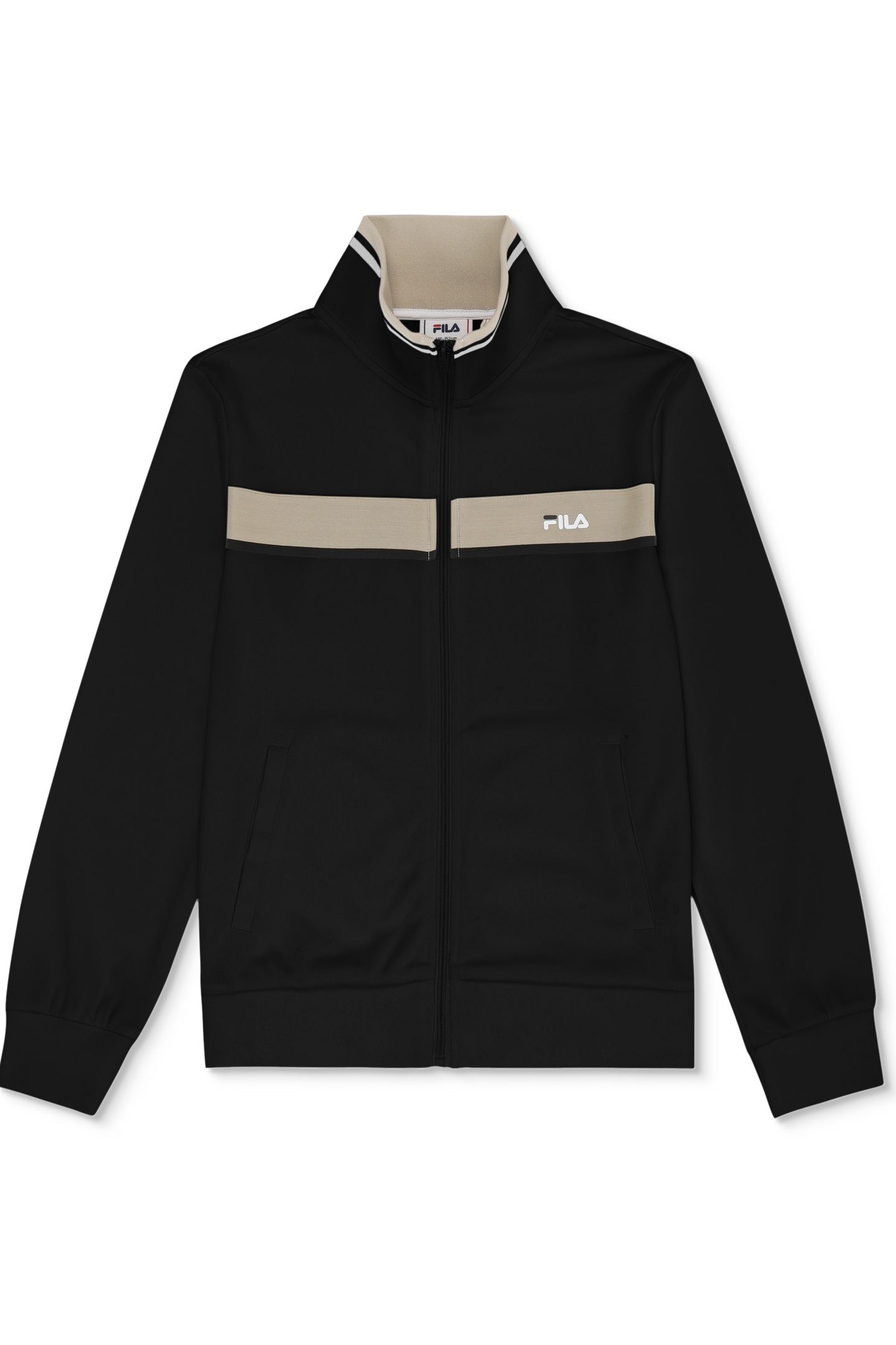 CAMPASSO REGULAR TAPED TRACK JACKET BLACK-WHITE PEPPER 1