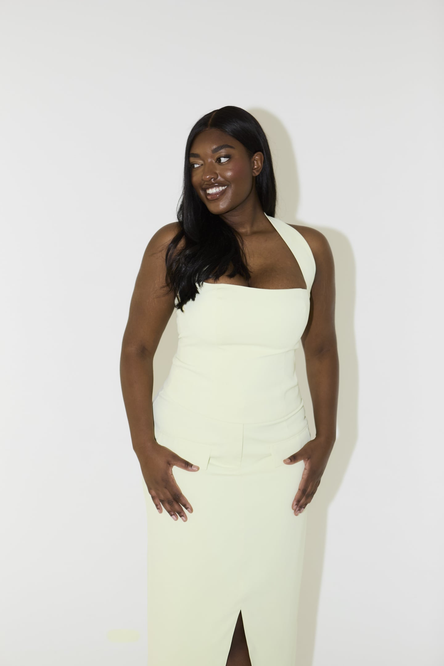 HALTER TOP LIME CREAM 1