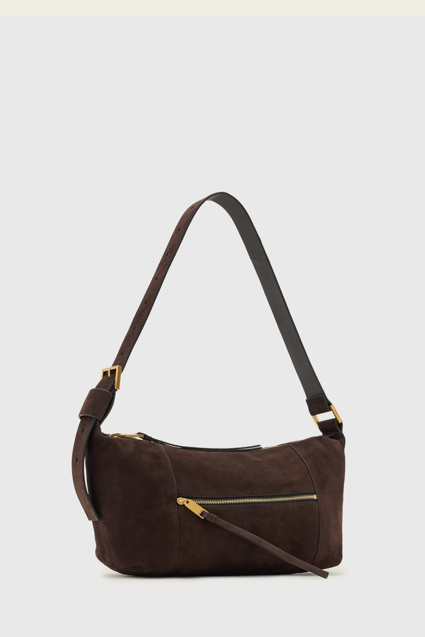 VEGA SUEDE SHLDR BAG BITTER BROWN 3