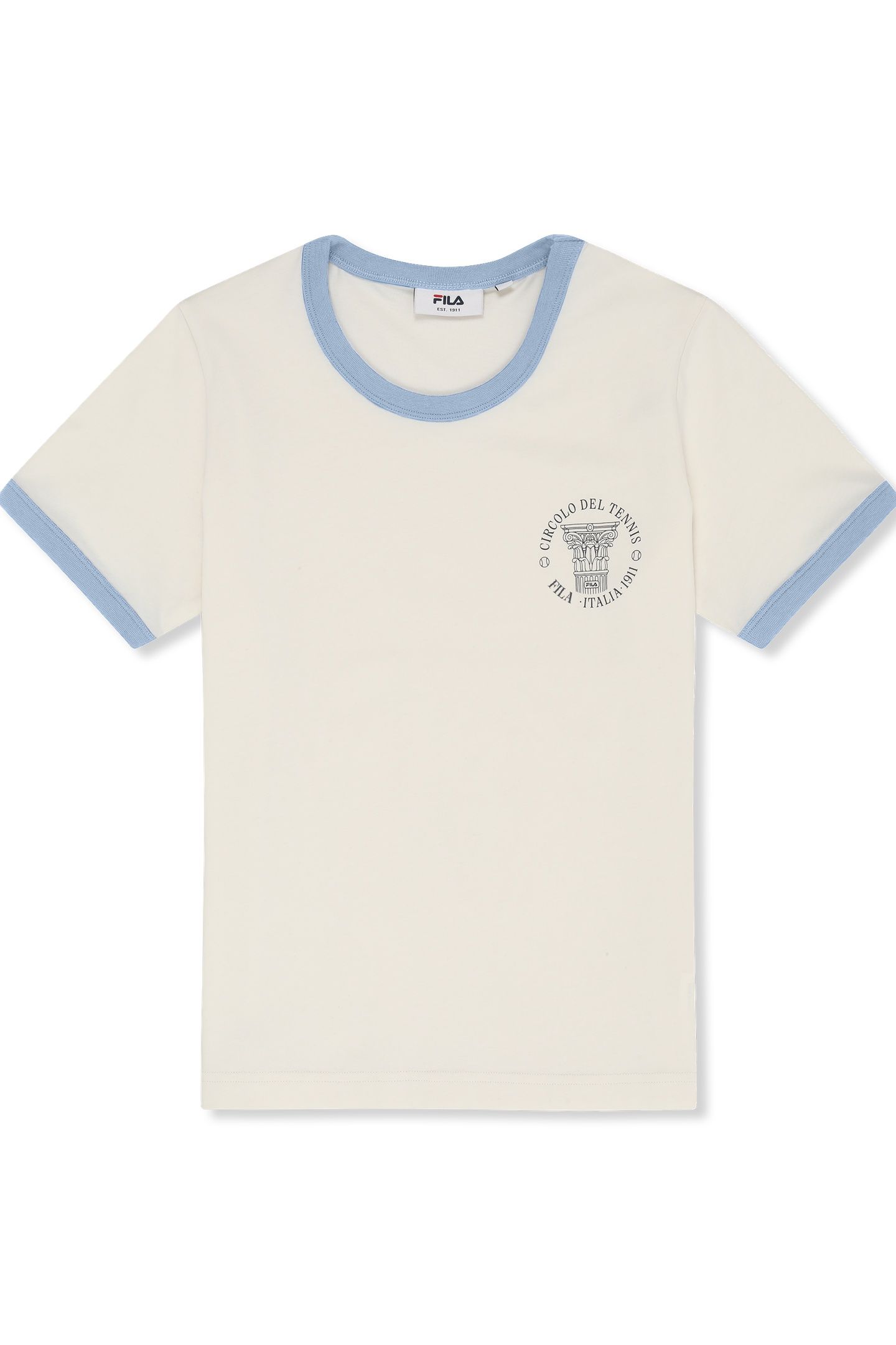 MARLIA REGULAR GRAPHIC RINGER T-SHIRT EGRET 4