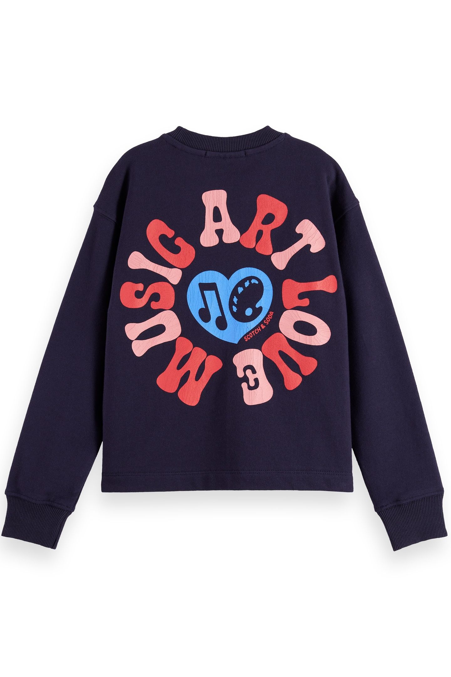 GIRL RELAXED-FIT SWEATSHIRT WITH FRONT AND BACK ARTWORK SKY 2