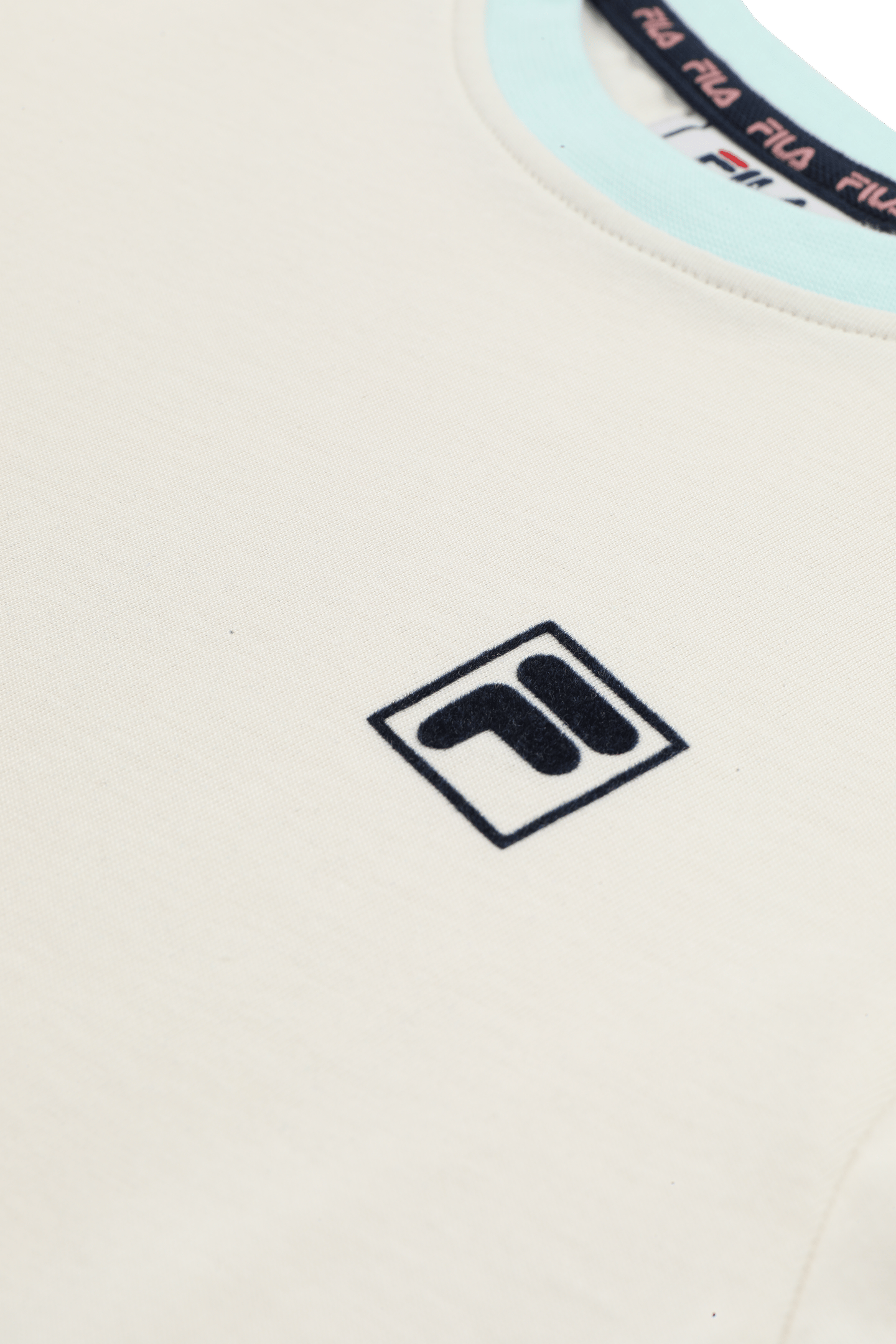 PRATOLINO CROPPED RINGER T-SHIRT EGRET-SOOTHING SEA 3