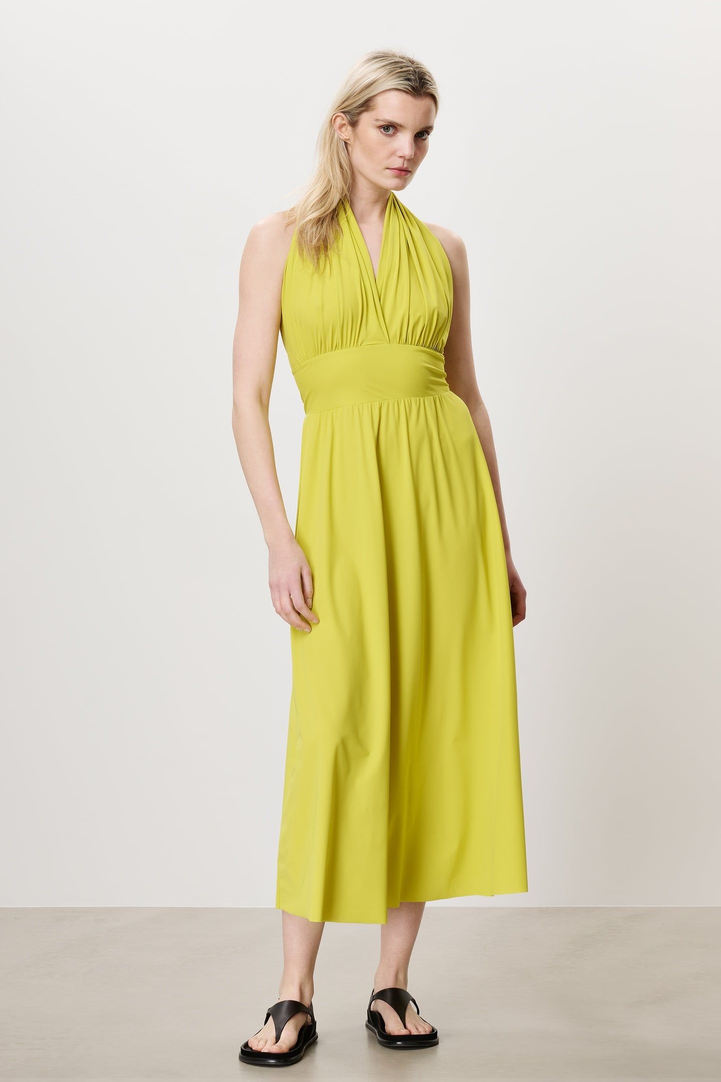 CANNES DRESS LIME GREEN 2