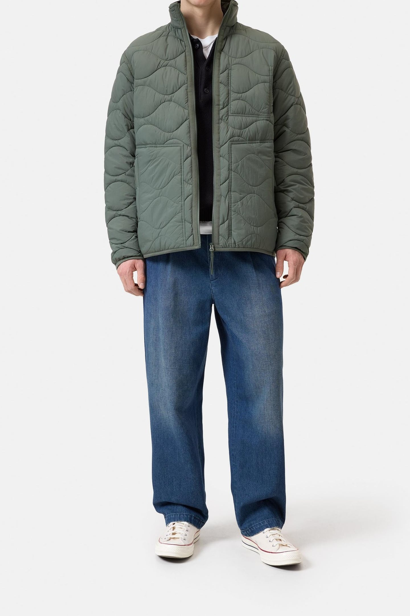 QUILTED JACKET OLIVE GREEN 1