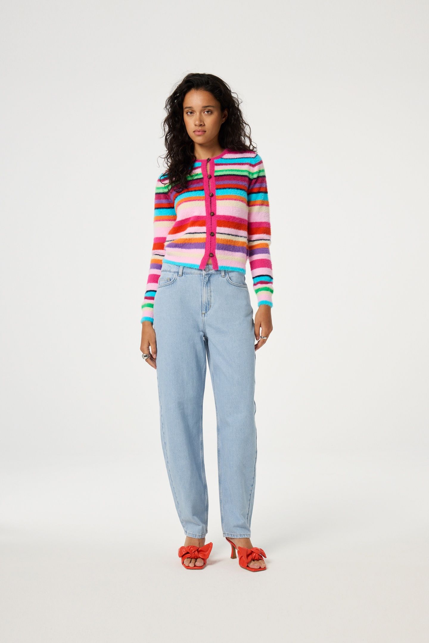 HENRY CARDIGAN MULTI STRIPE 2