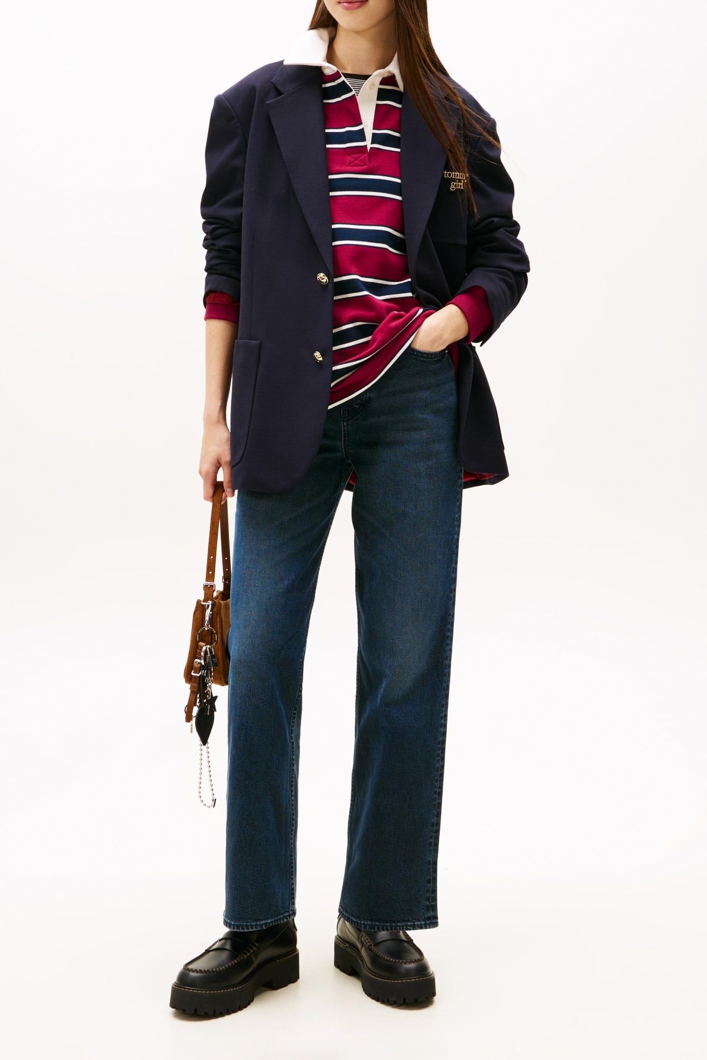 LAYLA SLIM STRAIGHT JEANS DENIM BLUE BLACK 1
