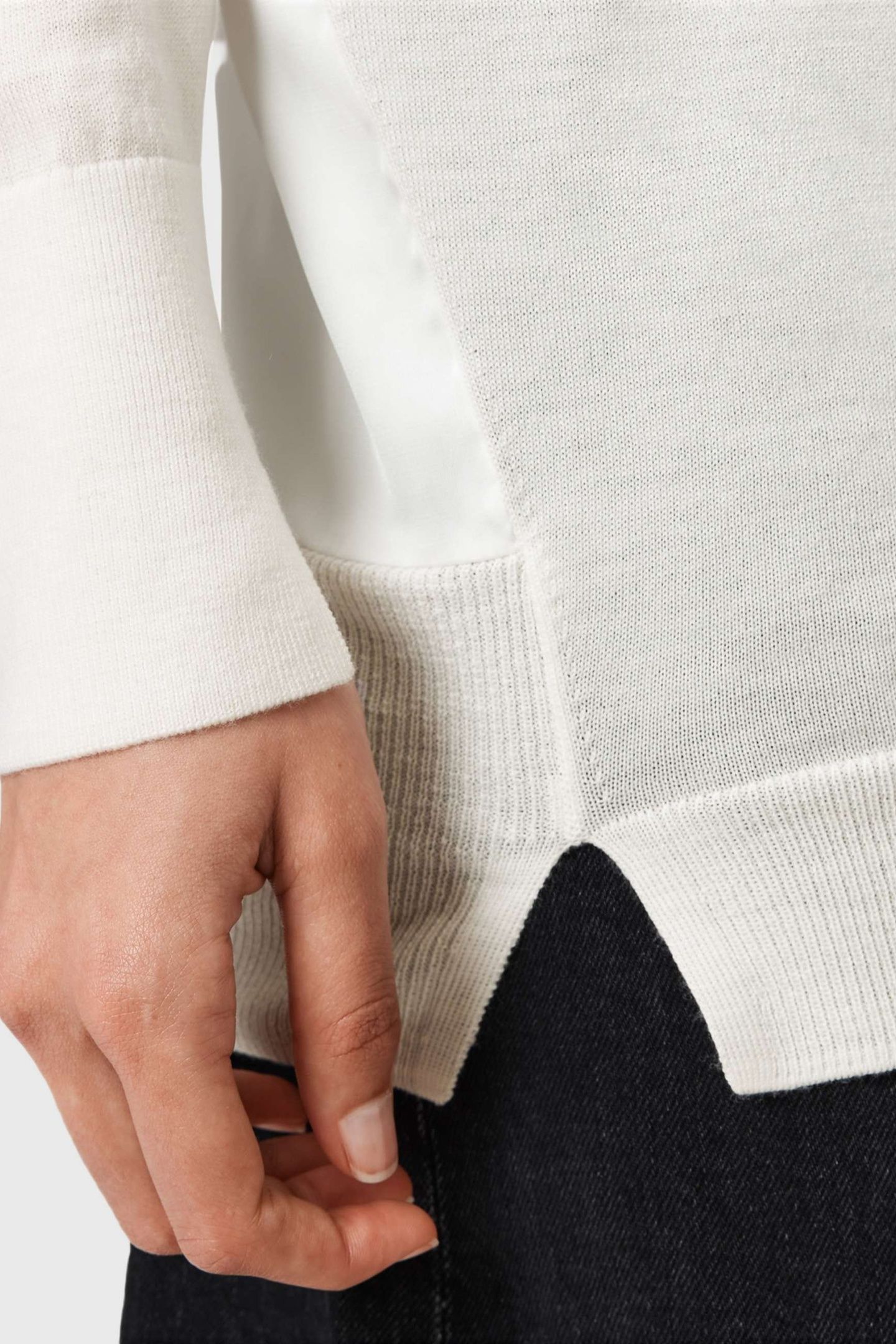 BERN PANEL V NECK CHALK WHITE 6