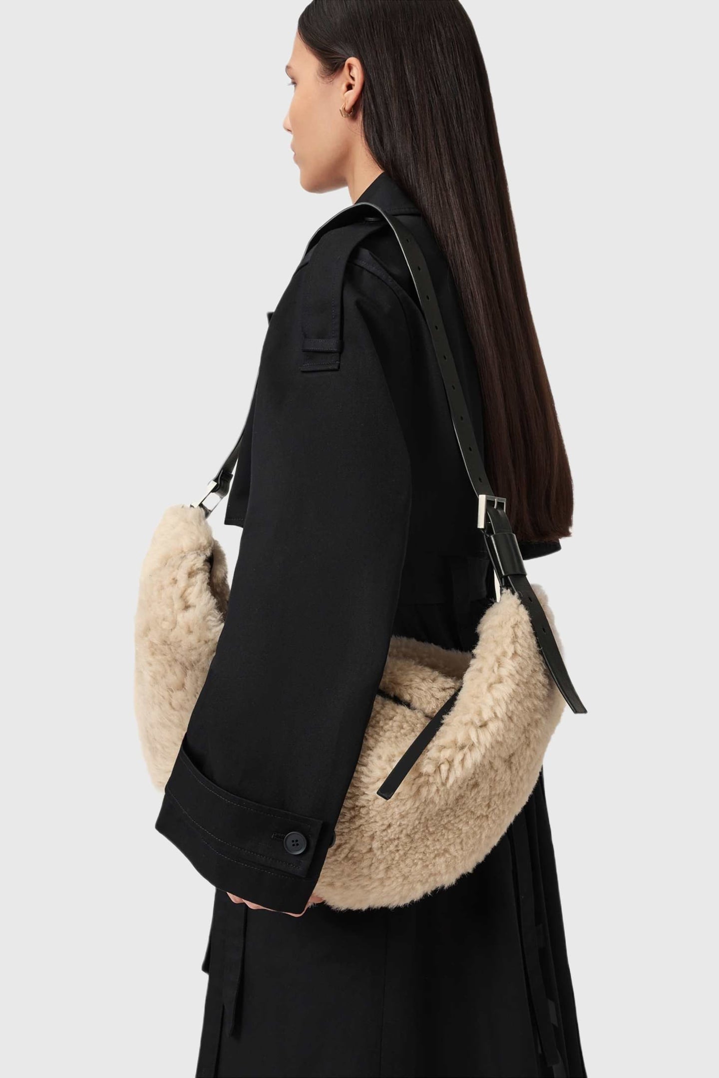 LUNA SHEARLING SHLDR NATURAL/BLACK 3