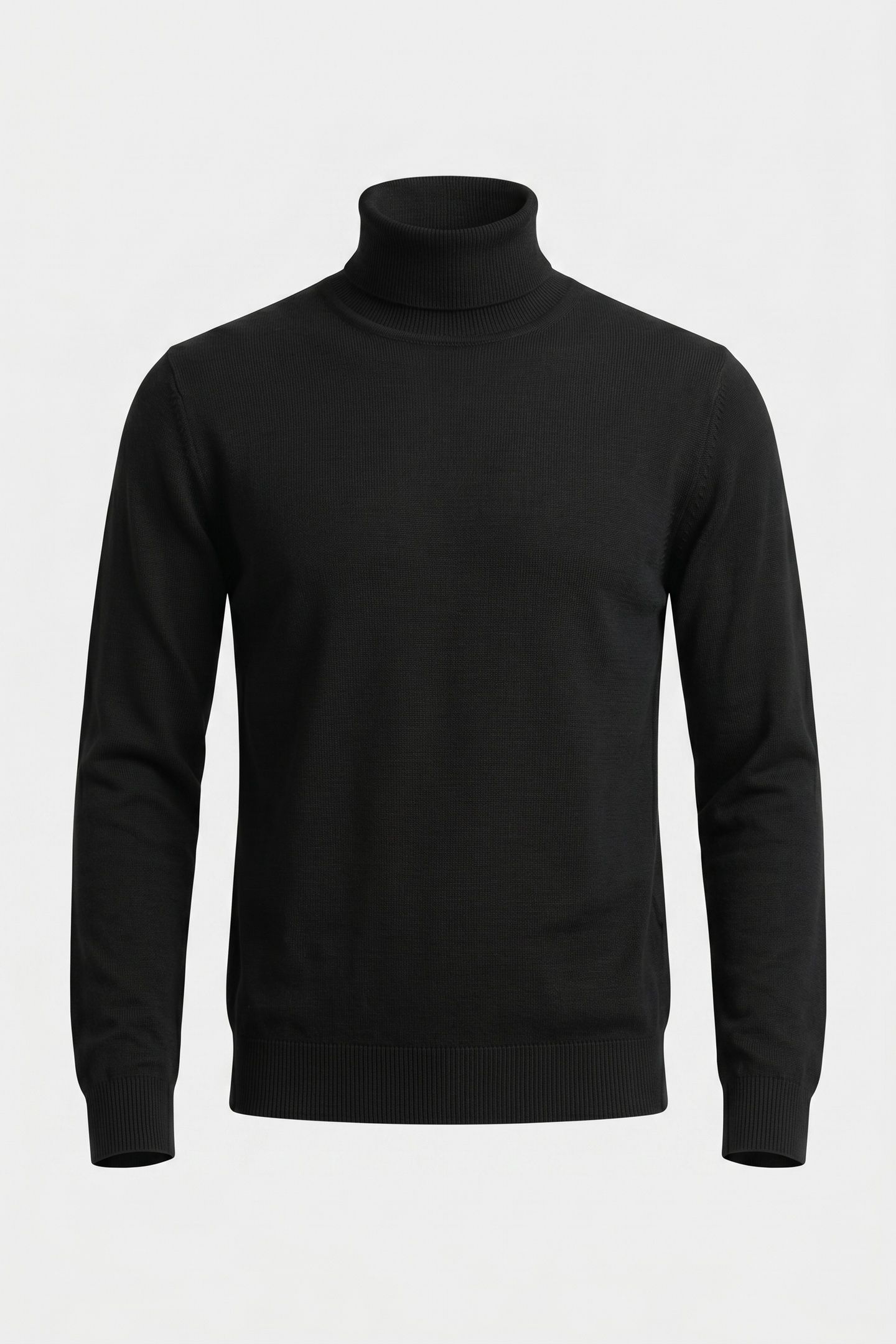 MERINO WOOL TURTLE NECK BLACK 5