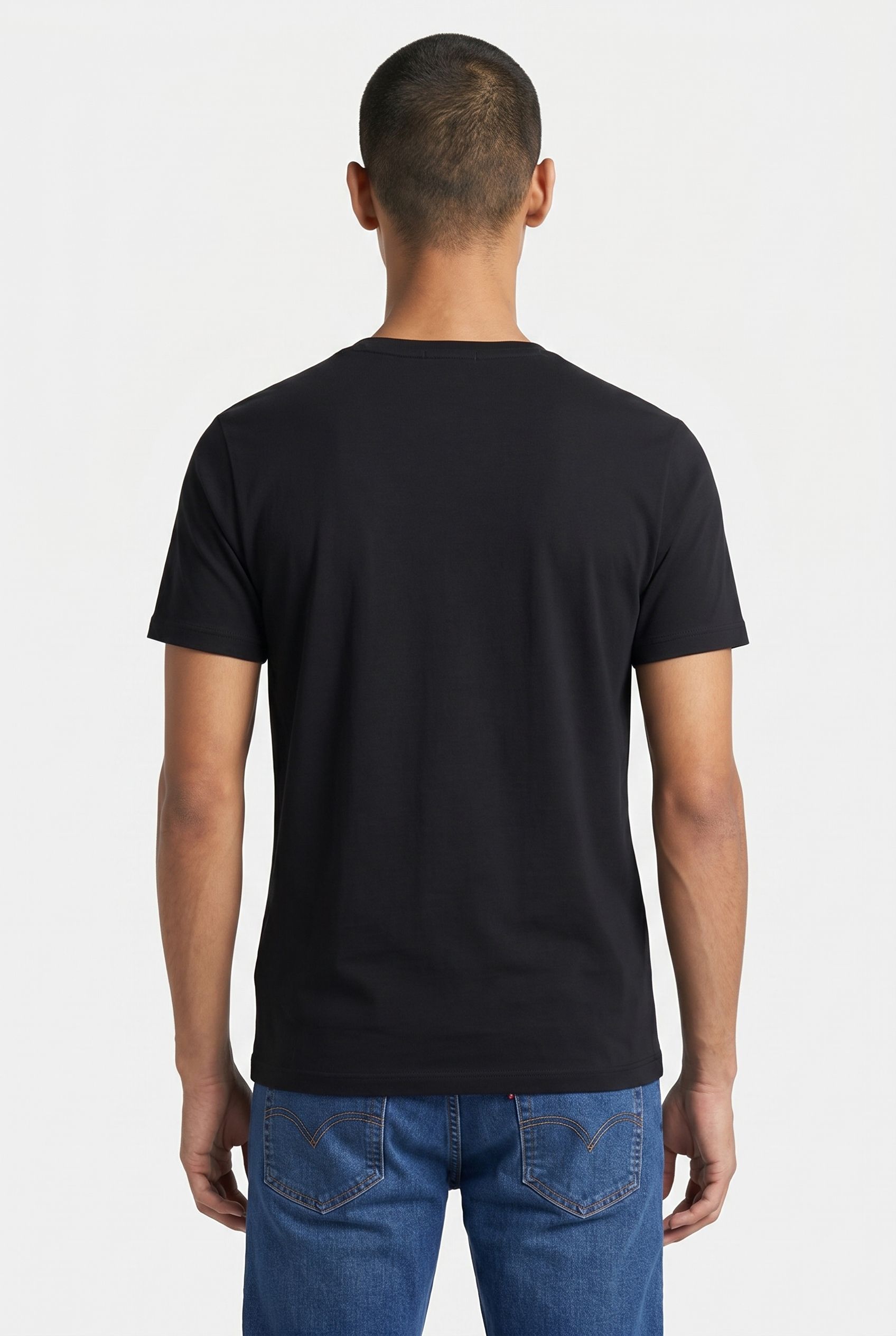 LSECLASSIC HM V NECK TEE BLACK 2