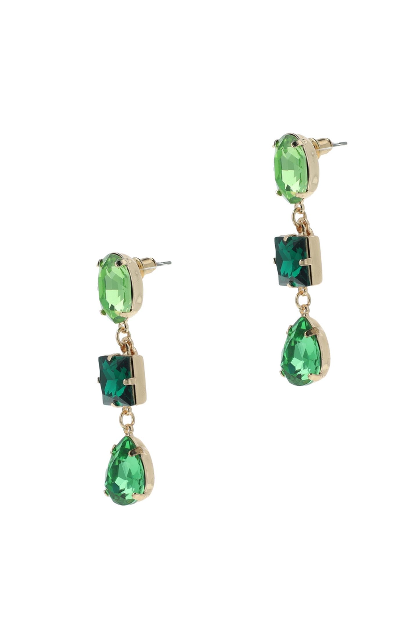 GREEN CRYSTAL EARRINGS 2