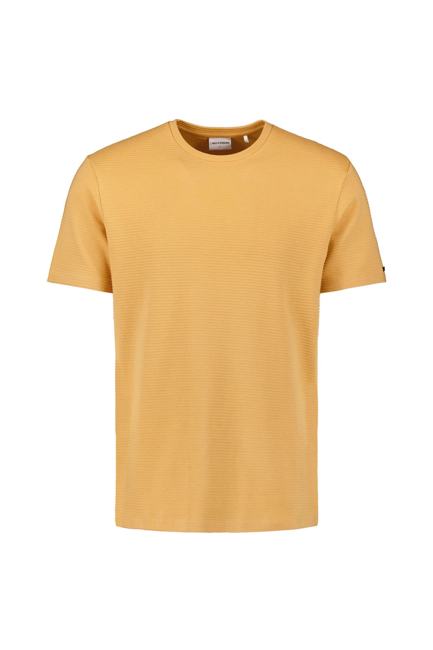 T-SHIRT CREWNECK SOLID RELIEF JACQUARD YELLOW 1