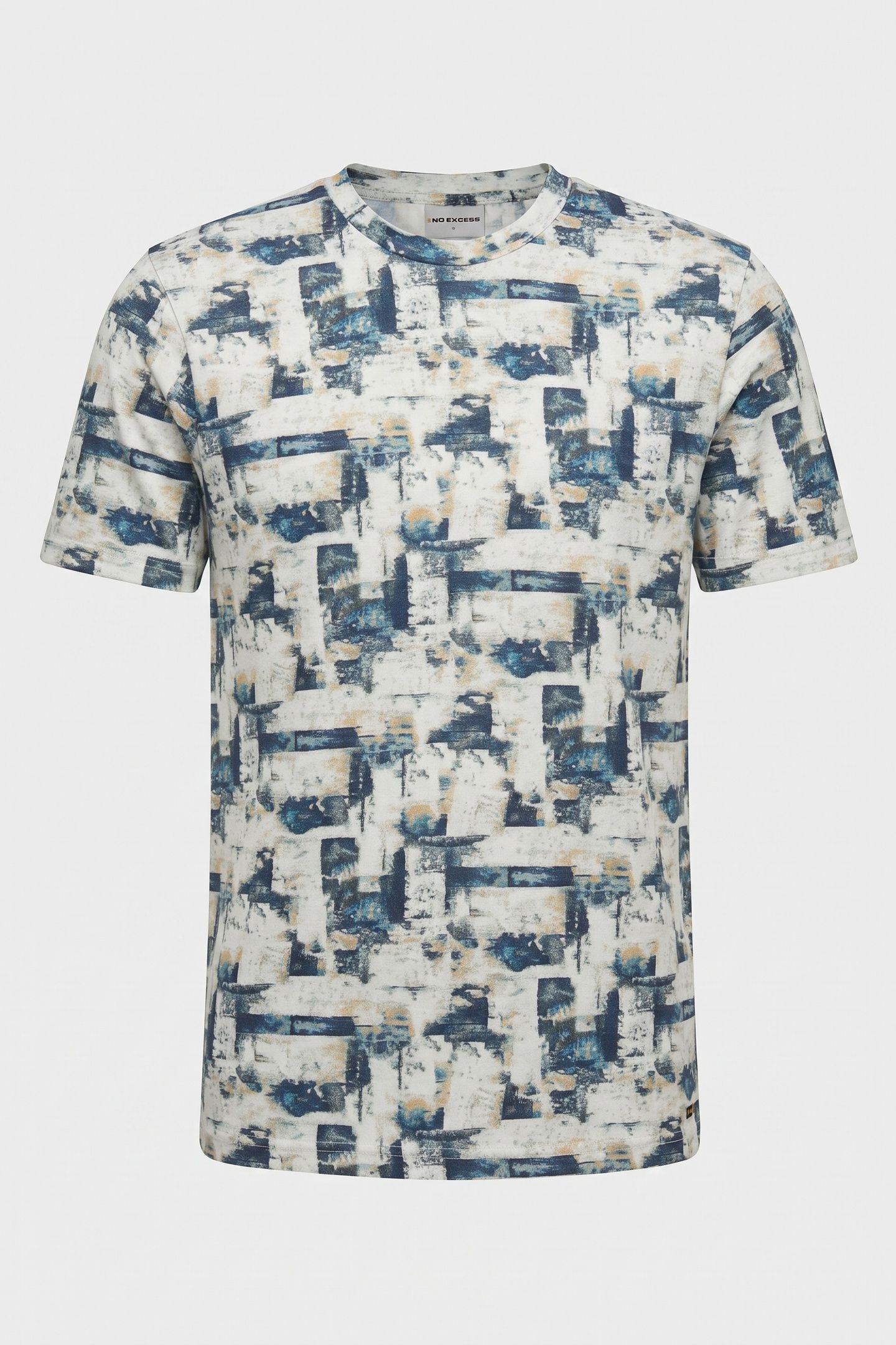 T-SHIRT CREWNECK ALLOVER PRINTED BLUE 3